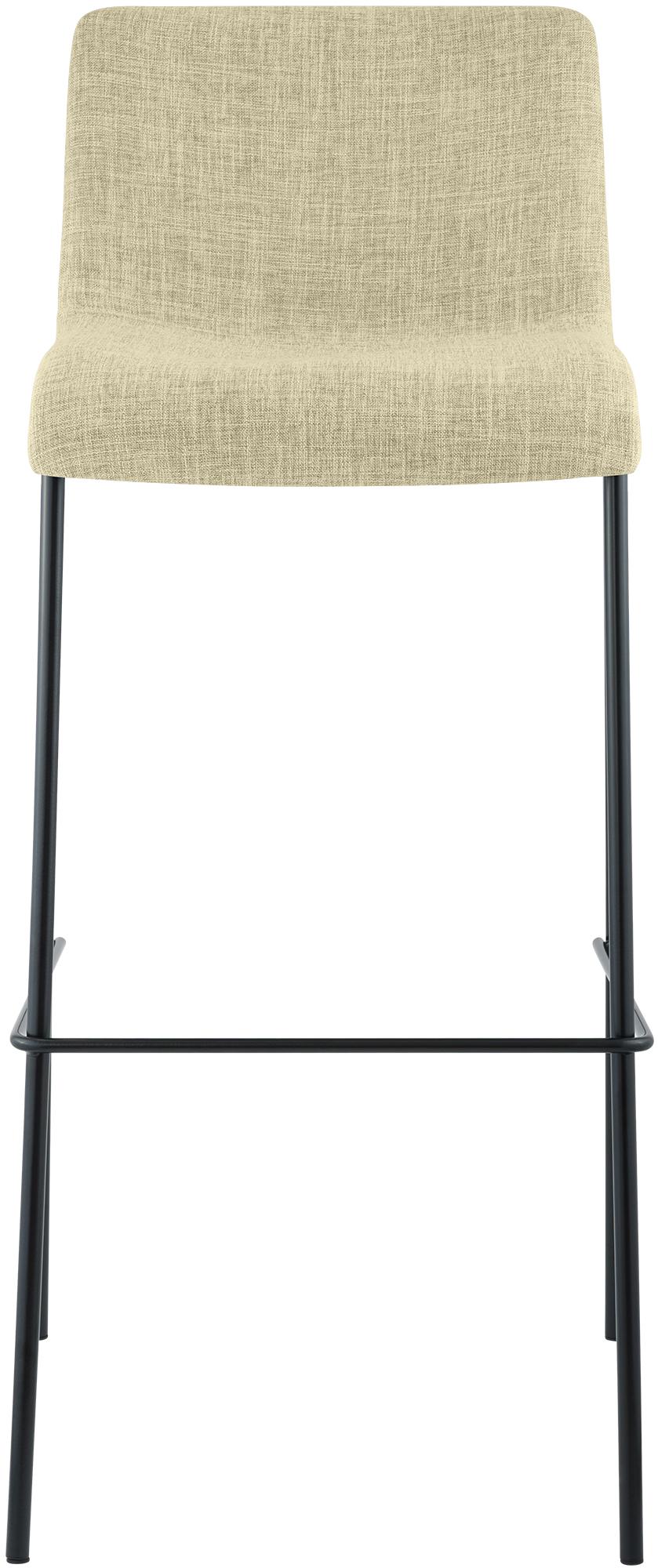 Set van 2 barstoelen Hover, stof, 4-poots onderstel