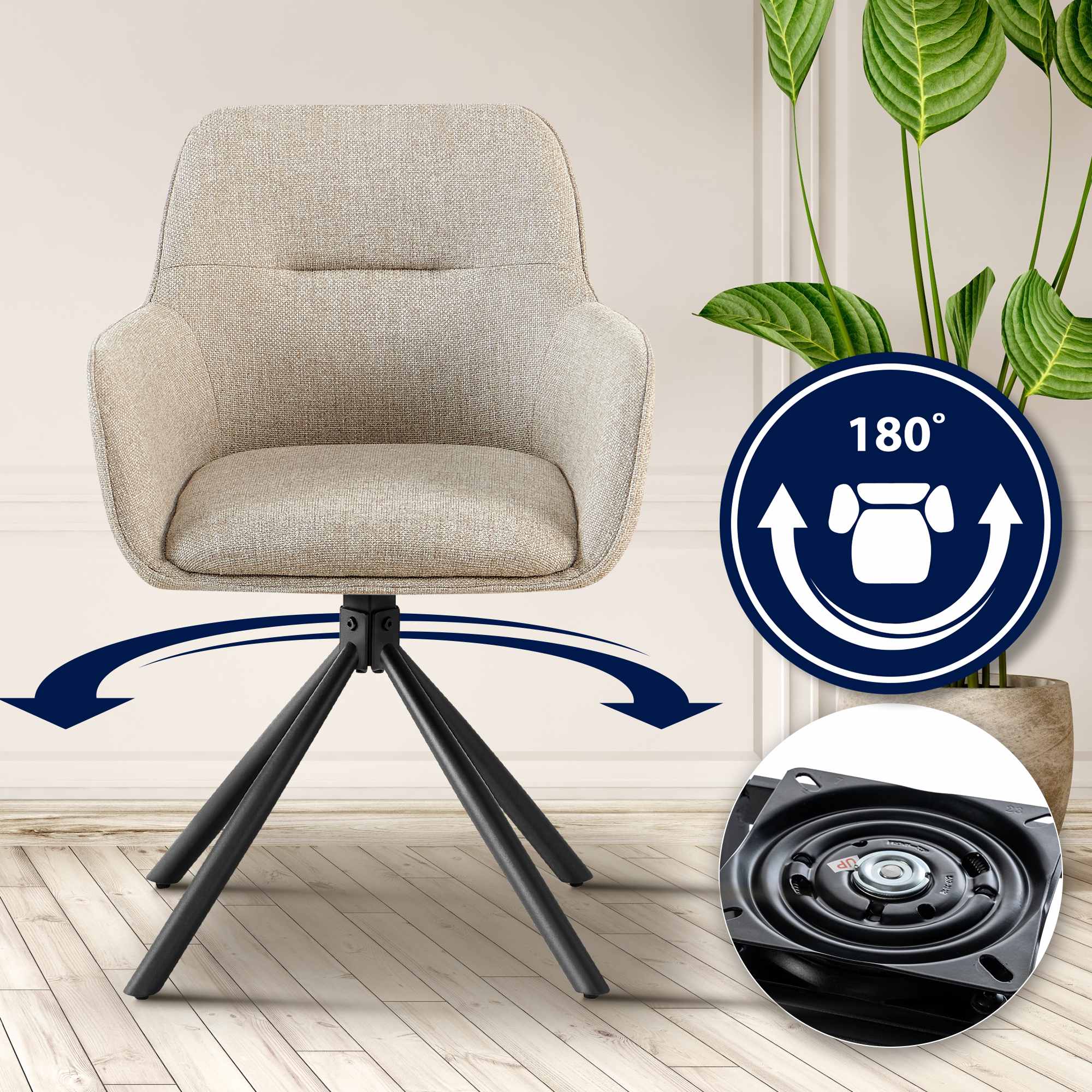 Set van 2 Eetkamerstoelen Tipton