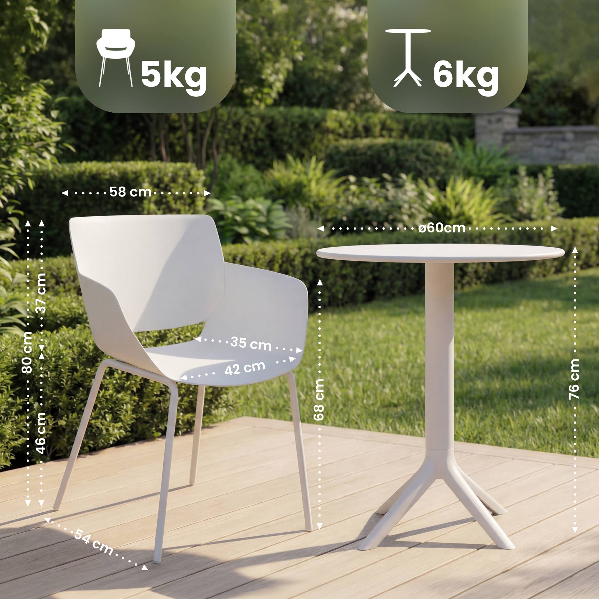 Tuinmeubelset Siora met 2 stoelen