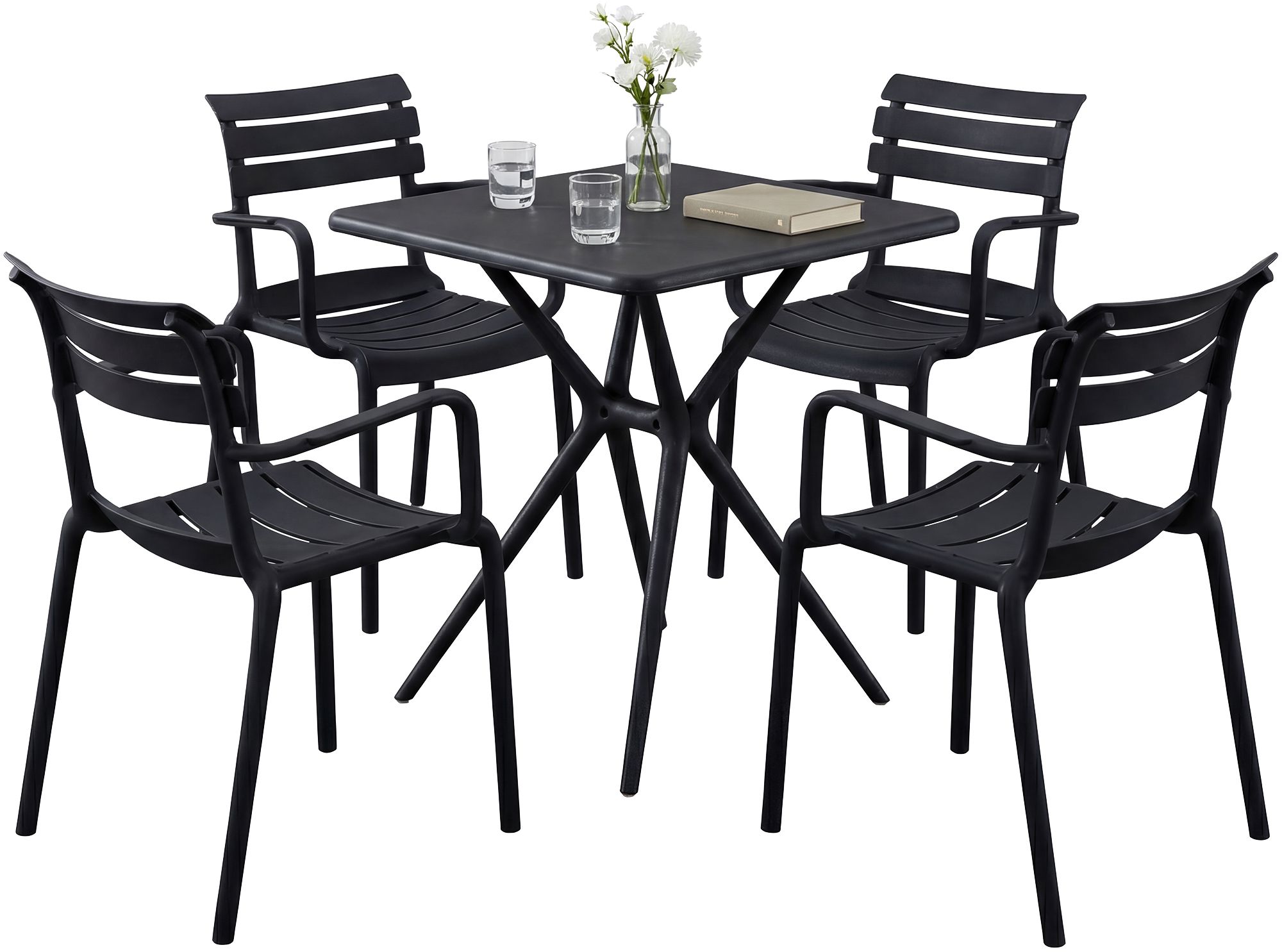 Tuinmeubelset Avena met 4 stoelen