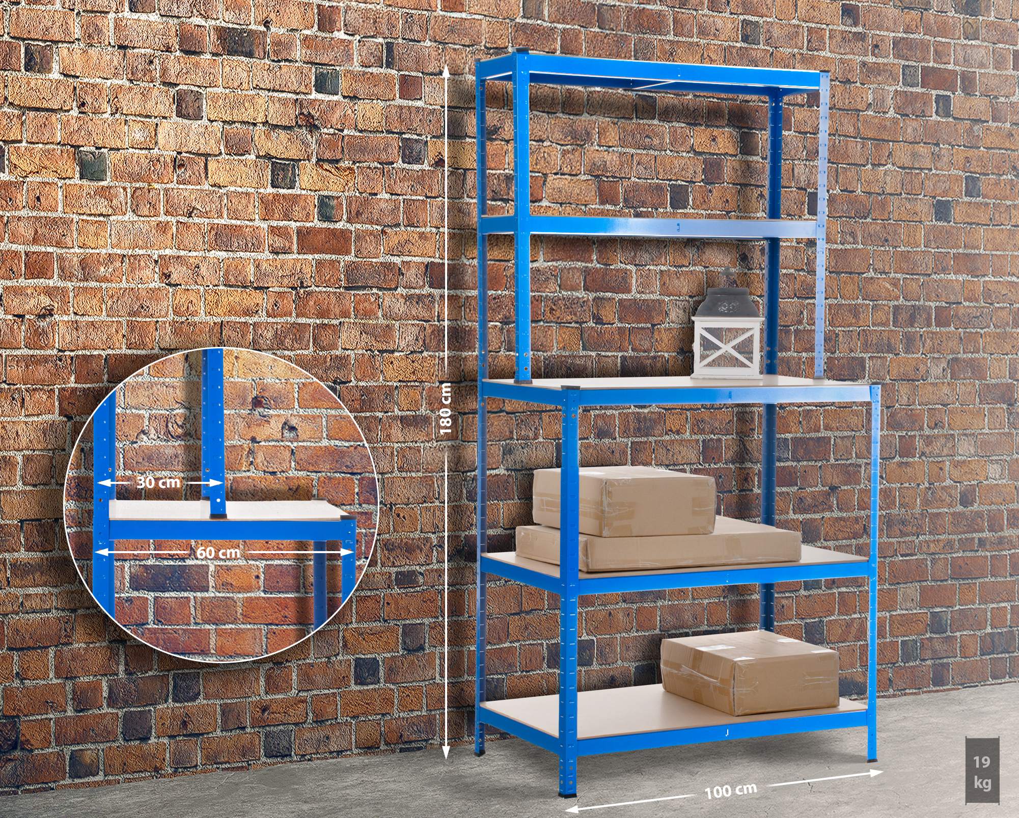 Heavy-duty rack met werkbank