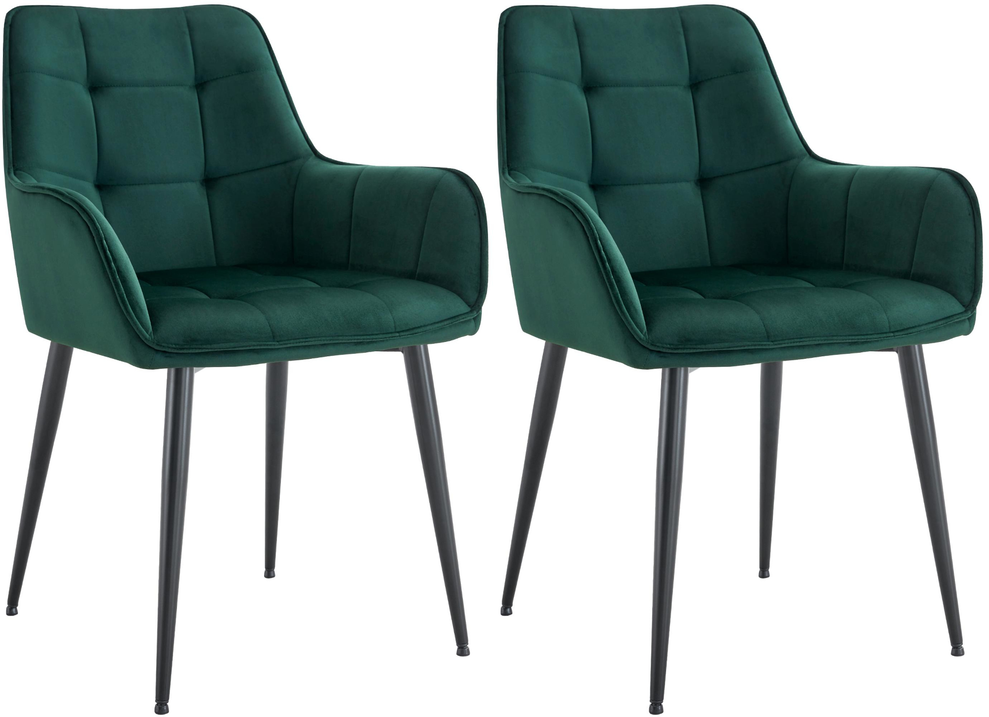 Set van 2 eetkamerstoelen Ferndale fluweel
