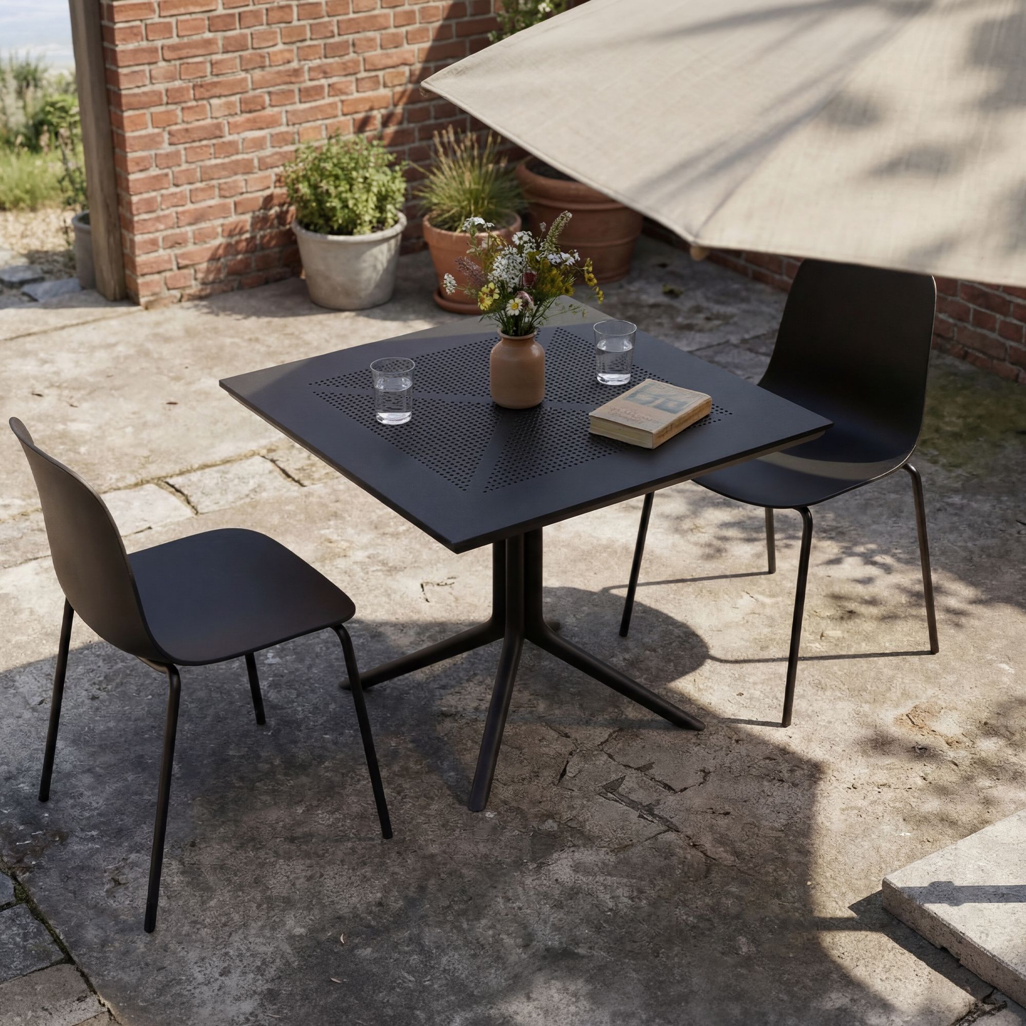 Tuinmeubelset Zeron met 2 stoelen