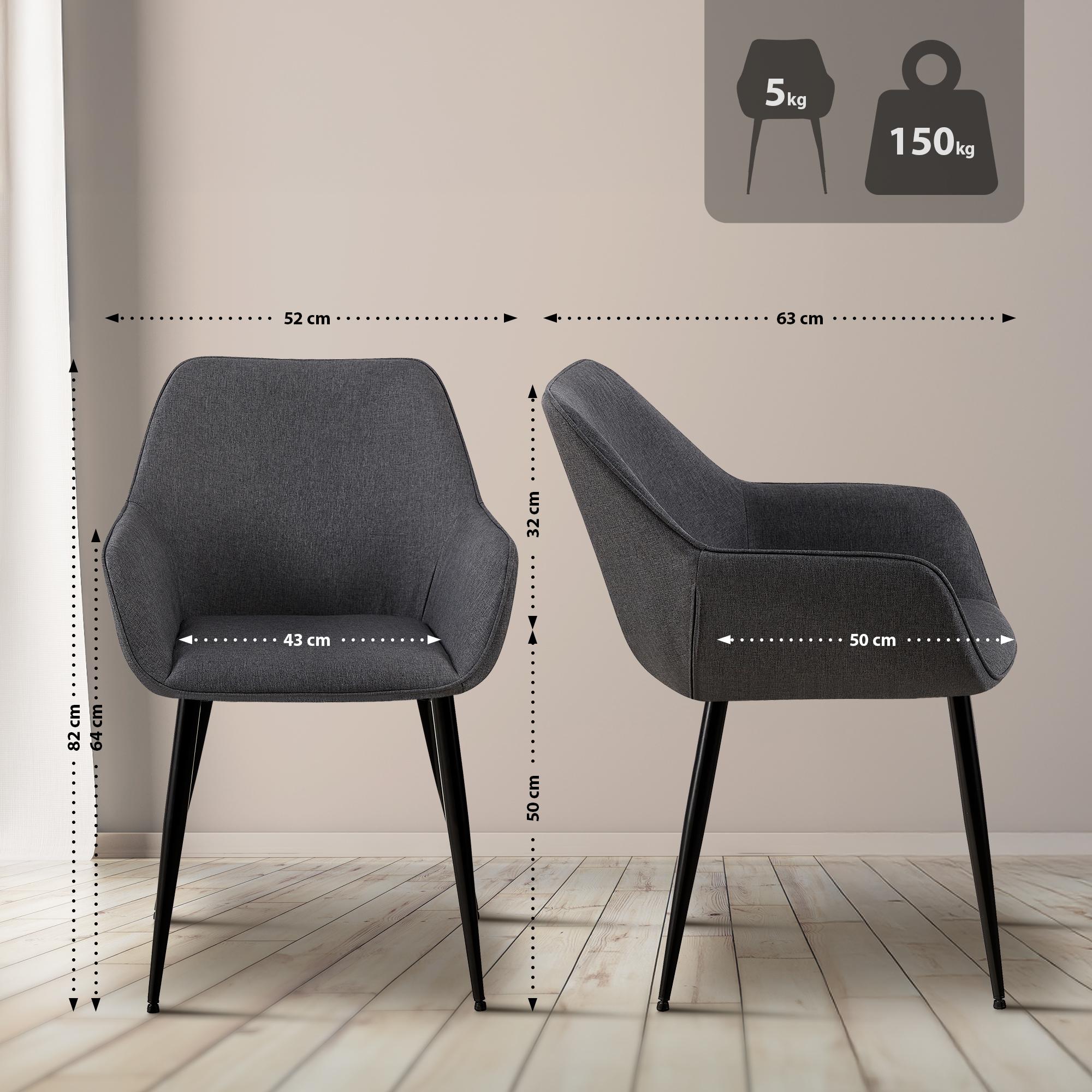 Set van 2 eetkamerstoelen Luena