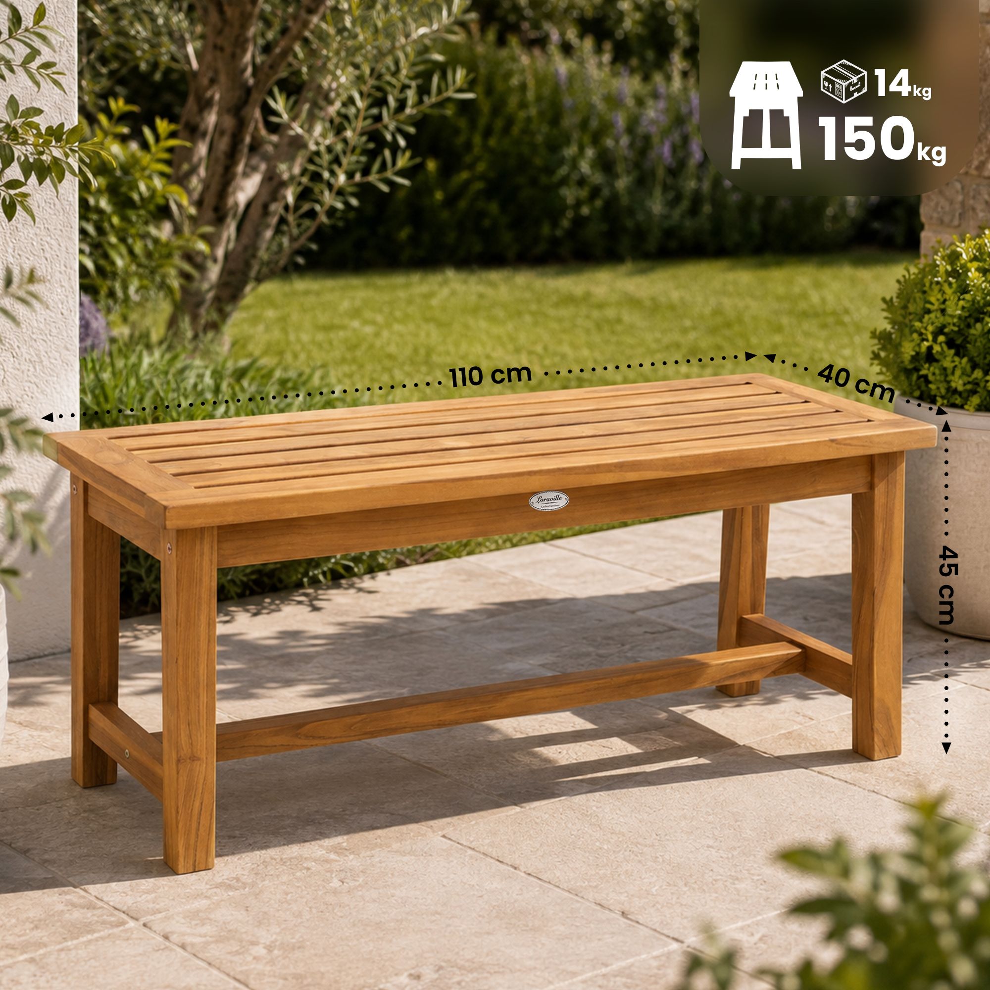 Tuinbank Broome teakhout