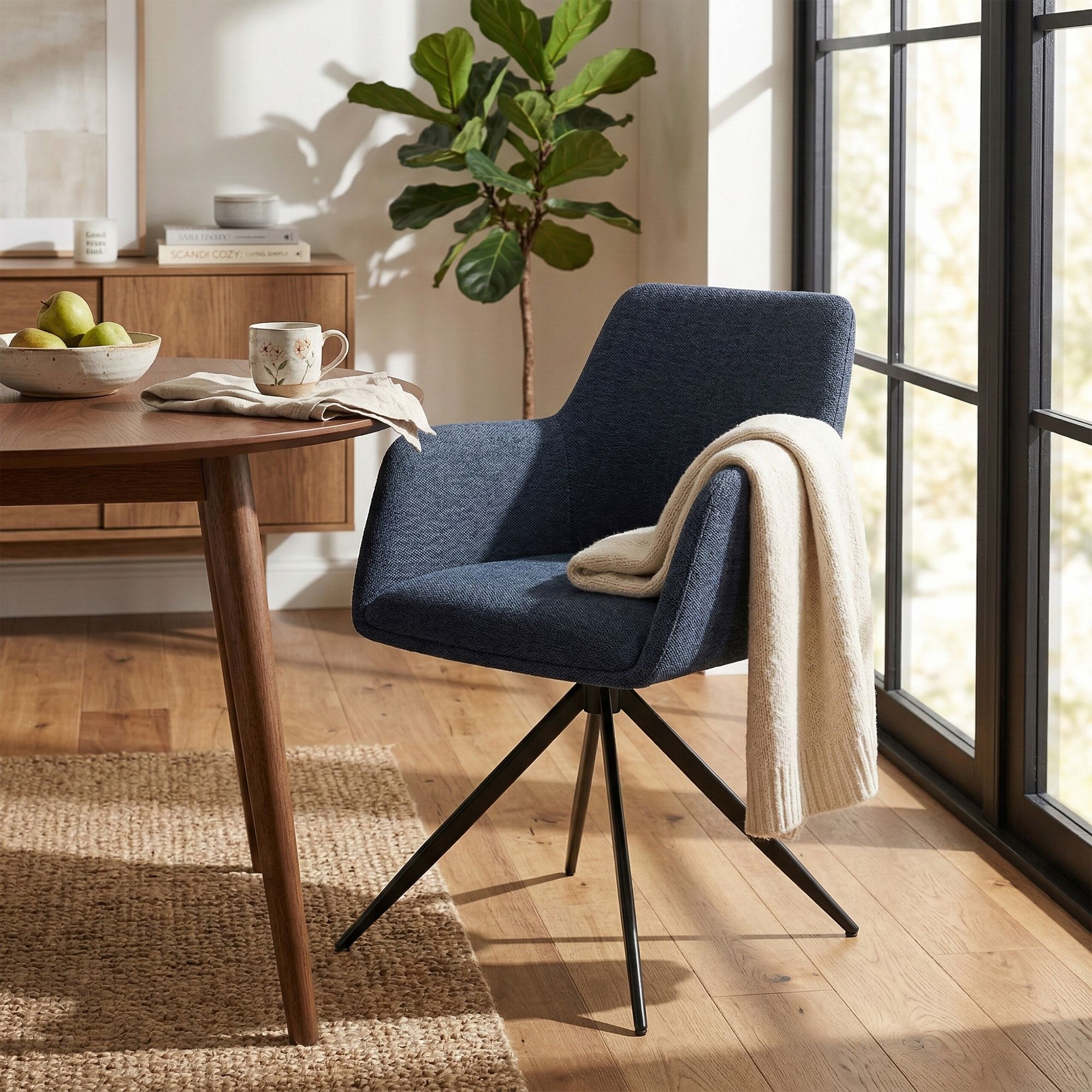 Set van 2 eetkamerstoelen Olema stof
