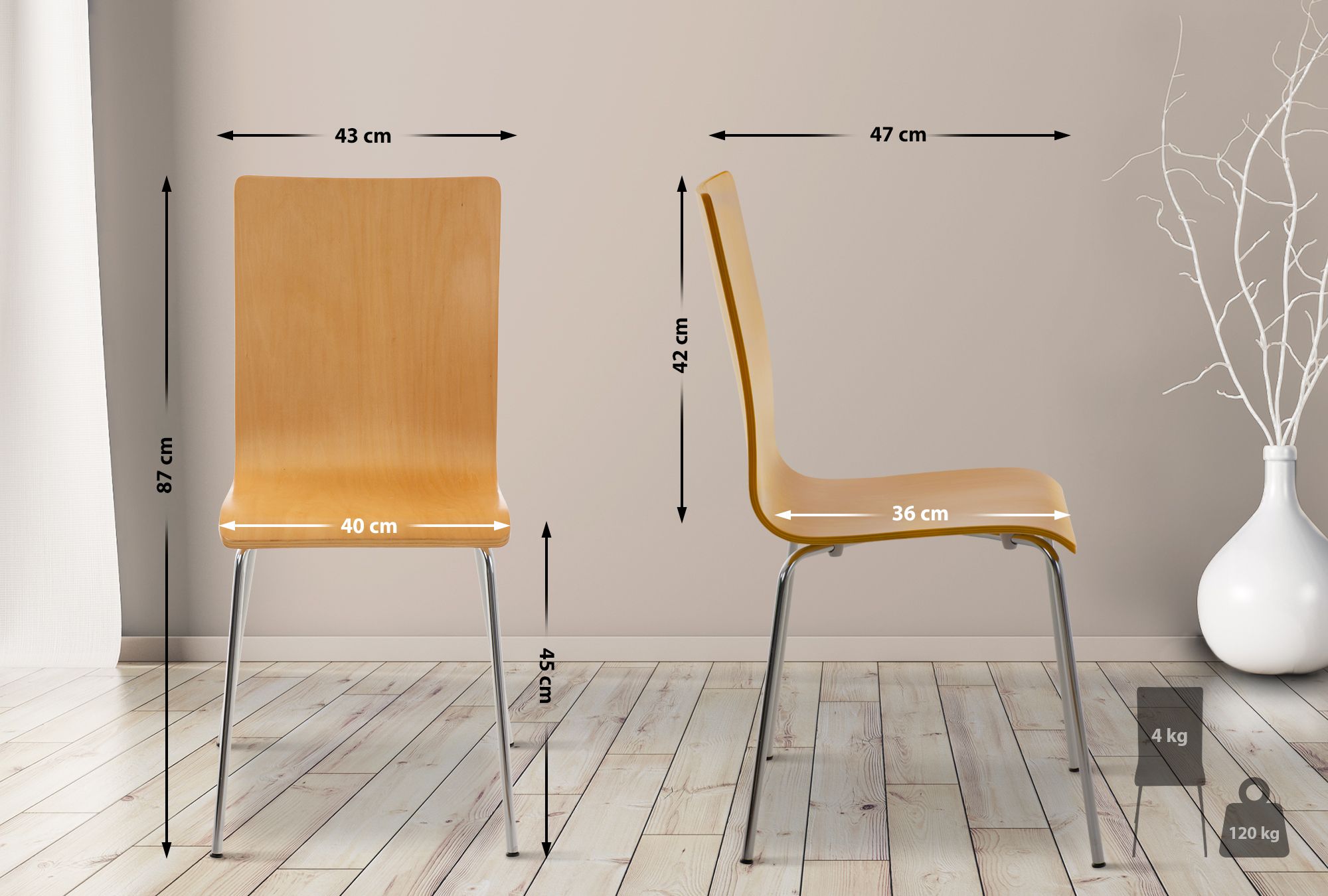 Set van 16 Pepe bezoekersstoelen