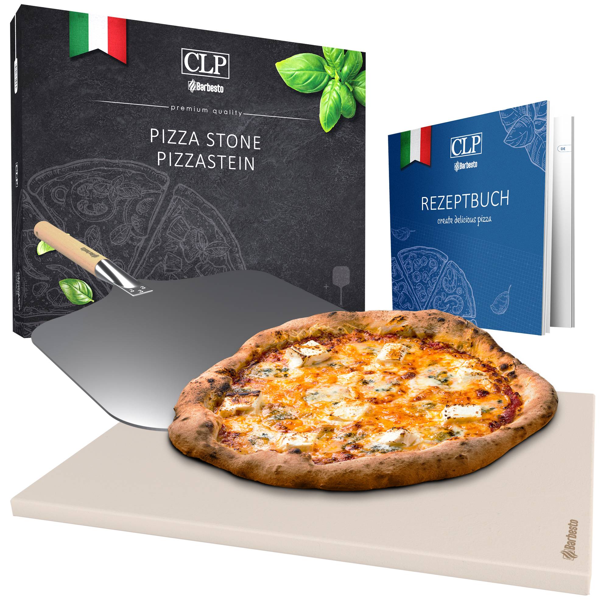 Pizzasteen set