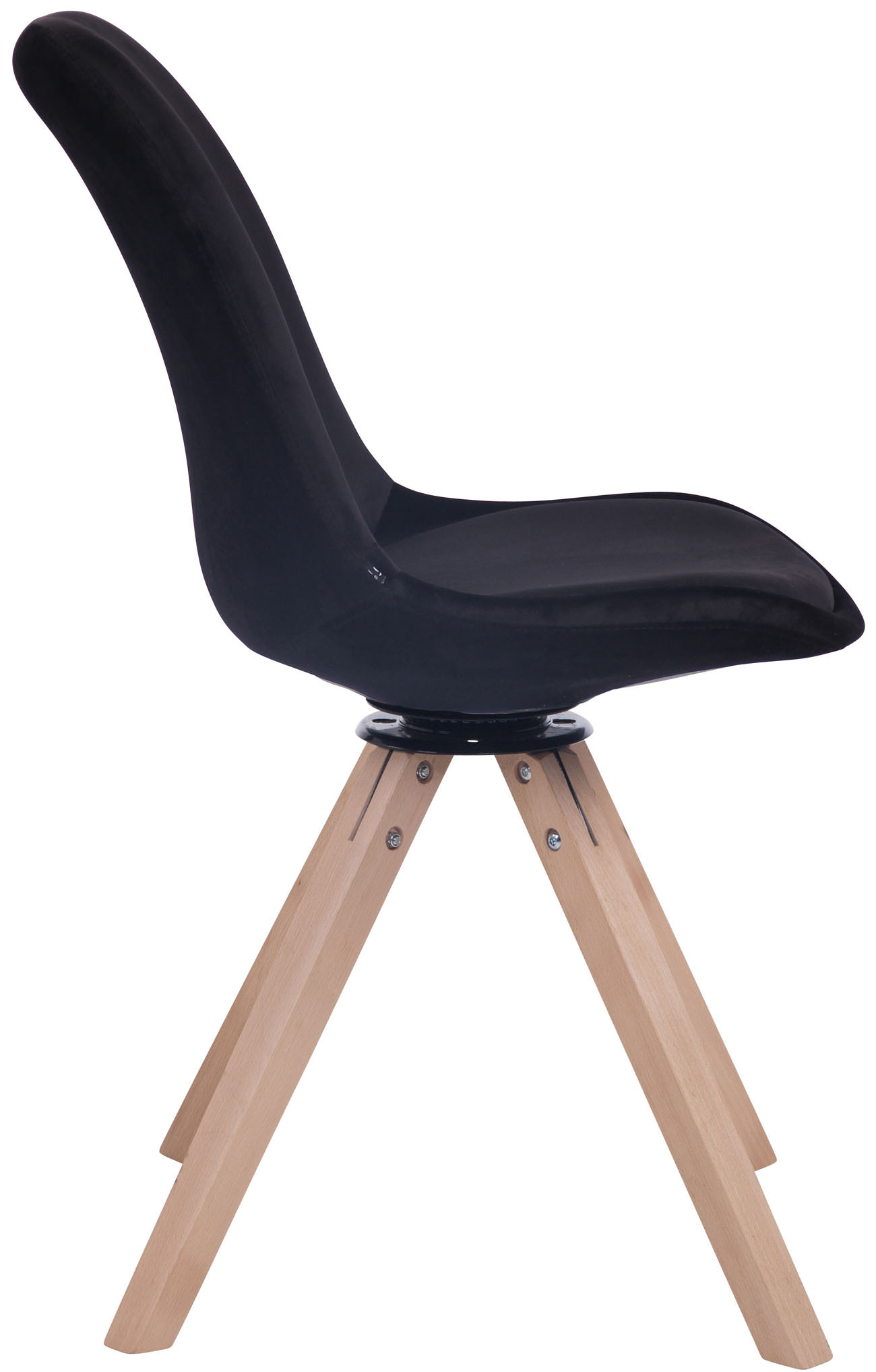 Eetkamerstoel Troyes fluweel vierkant frame