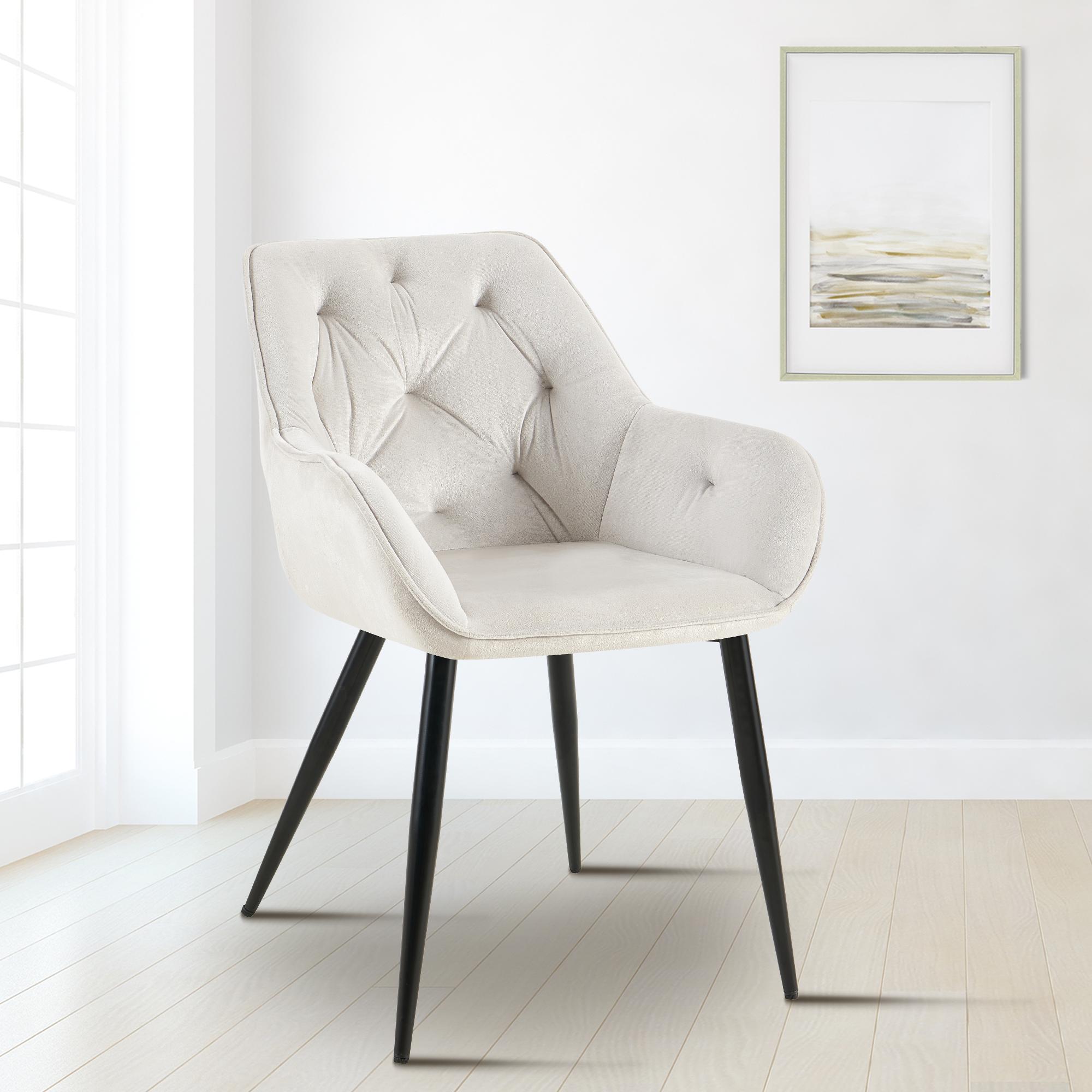 2-delige set eetkamerstoelen Cassis fluwelen bekleding