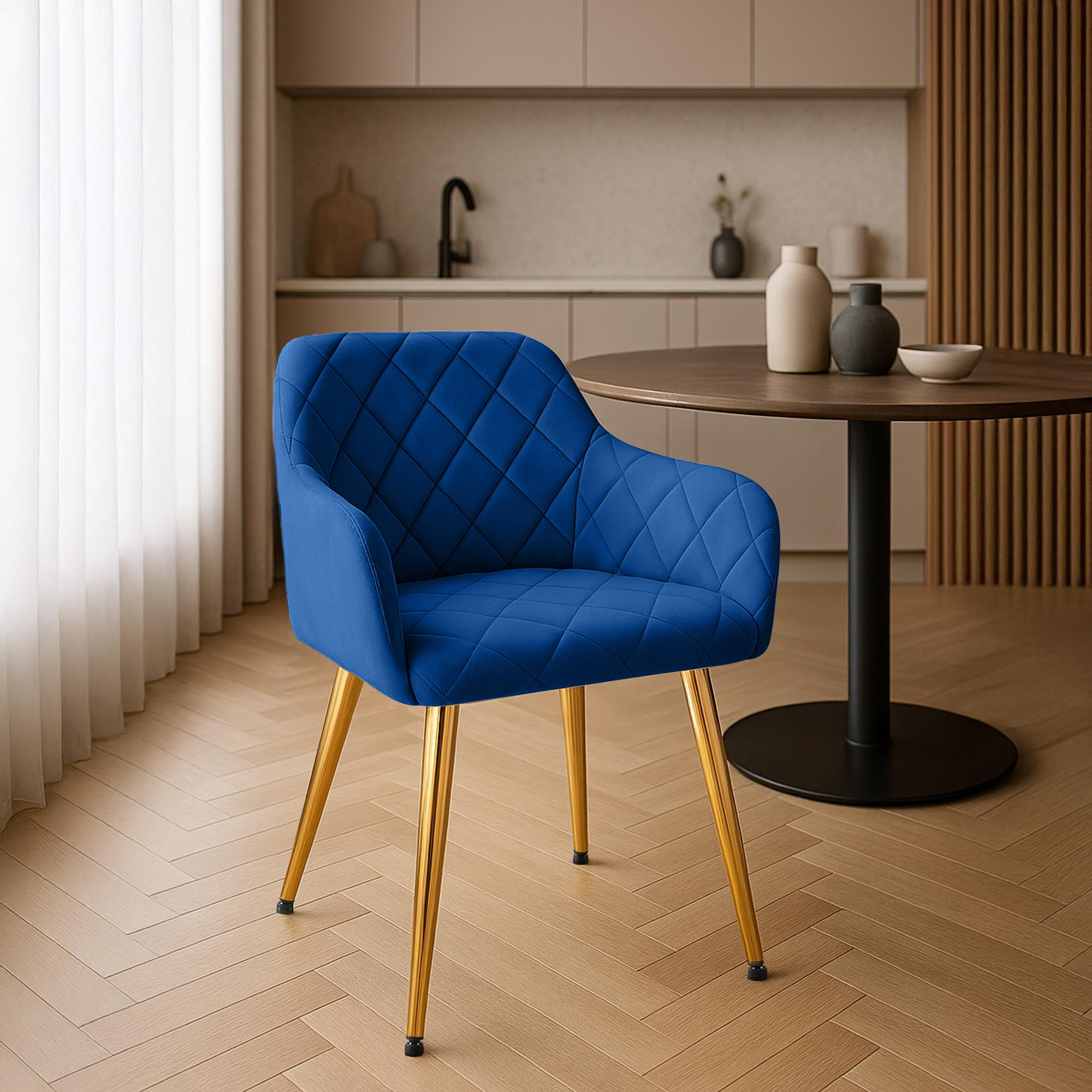 Set van 2 eetkamerstoelen Monett fluweel