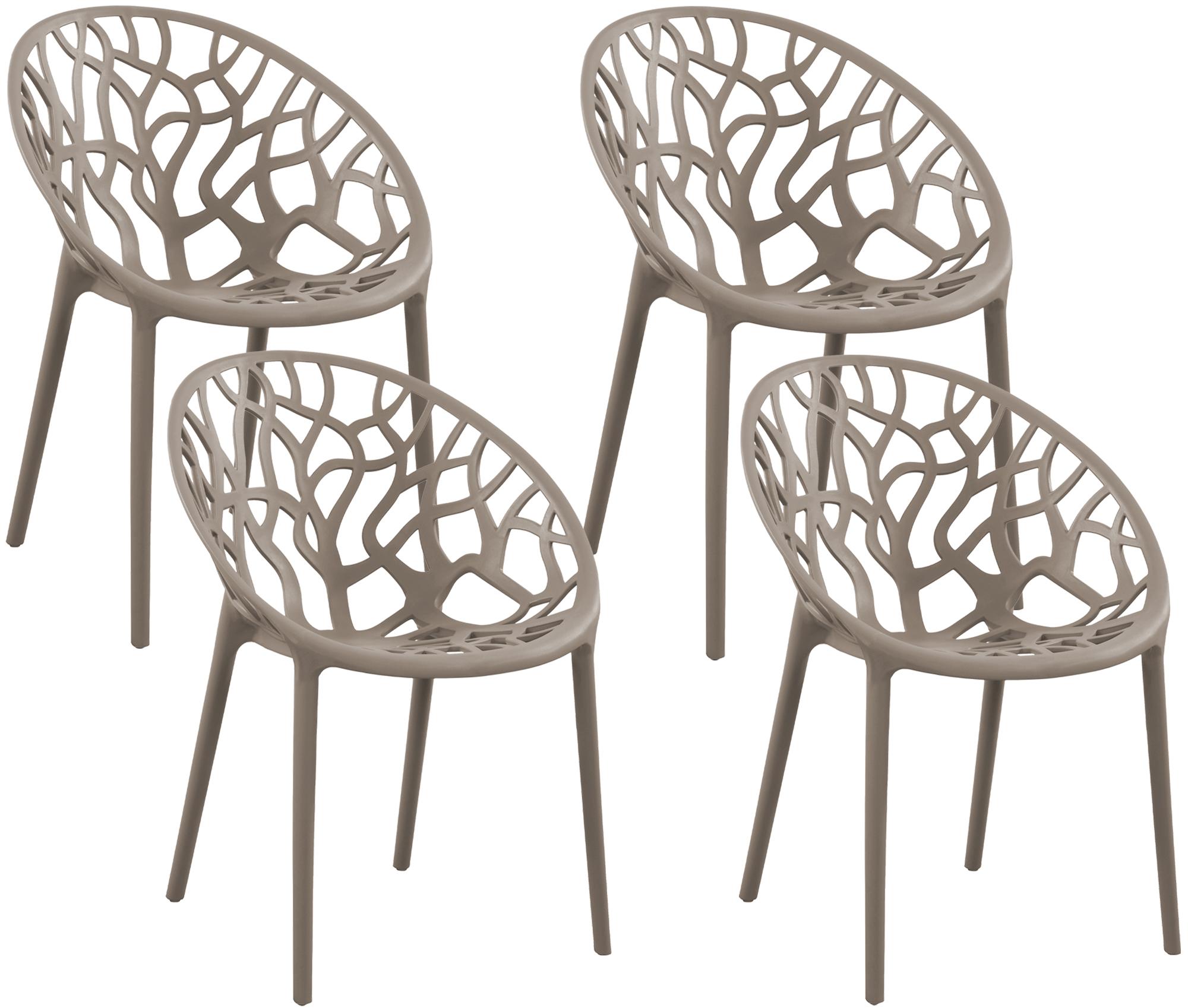 4-delige set tuinstoelen Hope
