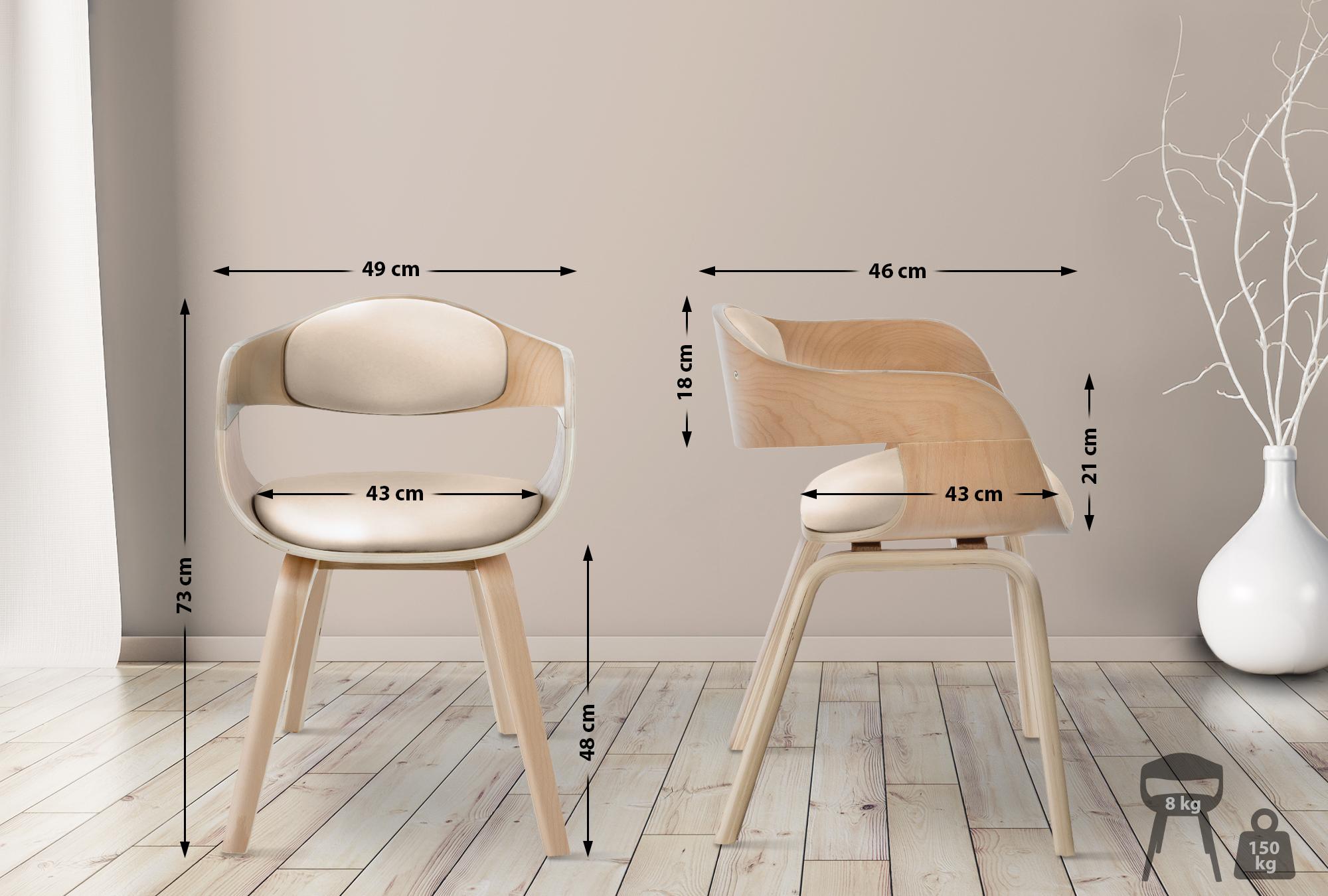Set van 2 Kingston Stoelen Kunstleer