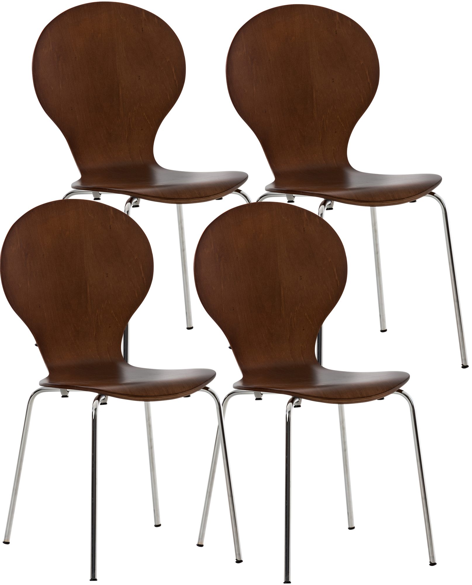 Set van 4 stapelstoelen Diego