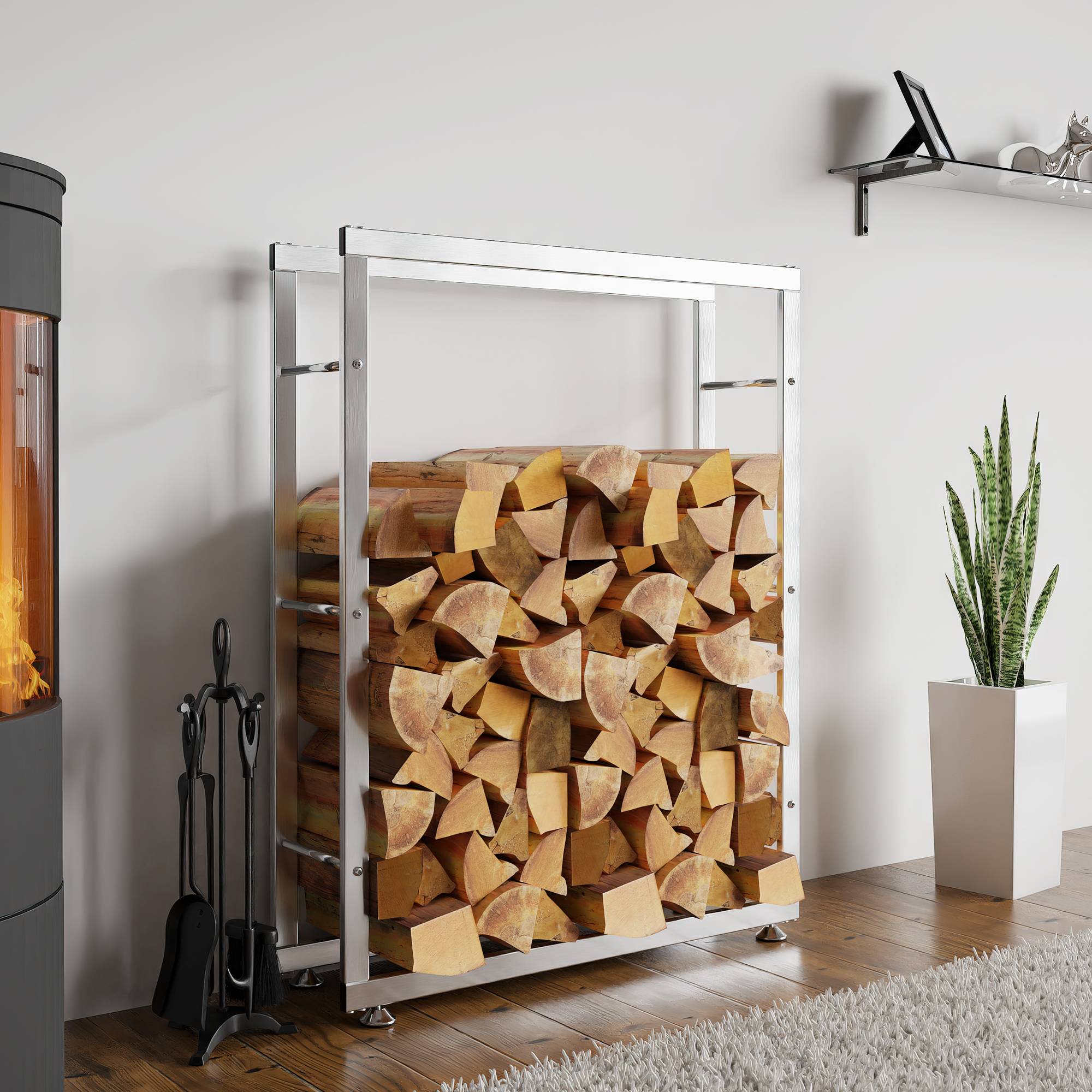 Houtopslag Keri V2 RVS