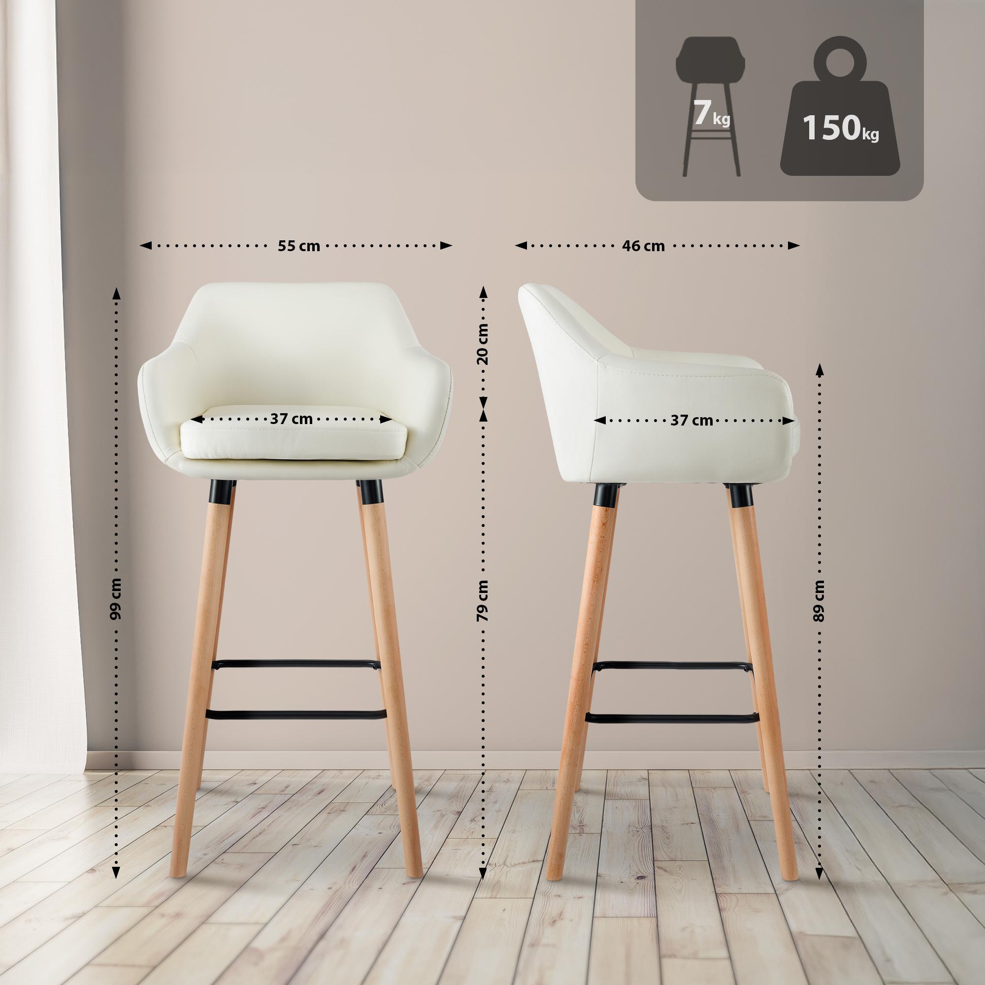 Set van 2 barkrukken Grant kunstleer