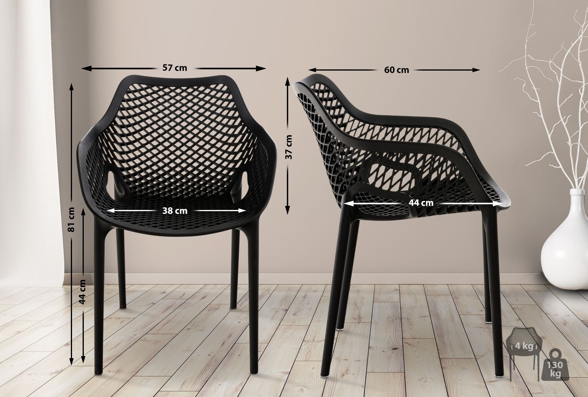 Set van 2 Tuinstoelen Air
