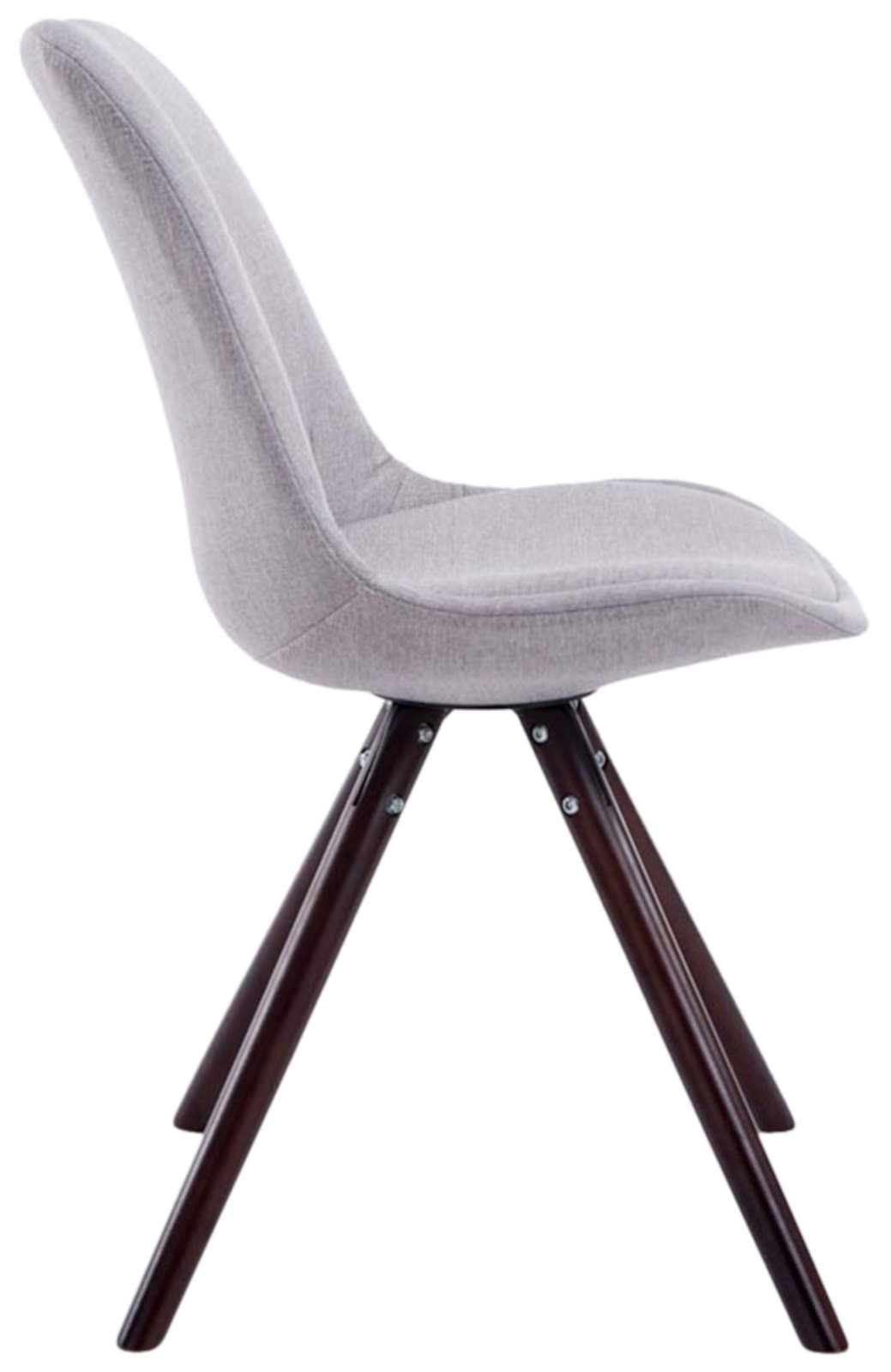 Set van 4 eetkamerstoelen Toulouse stof rond