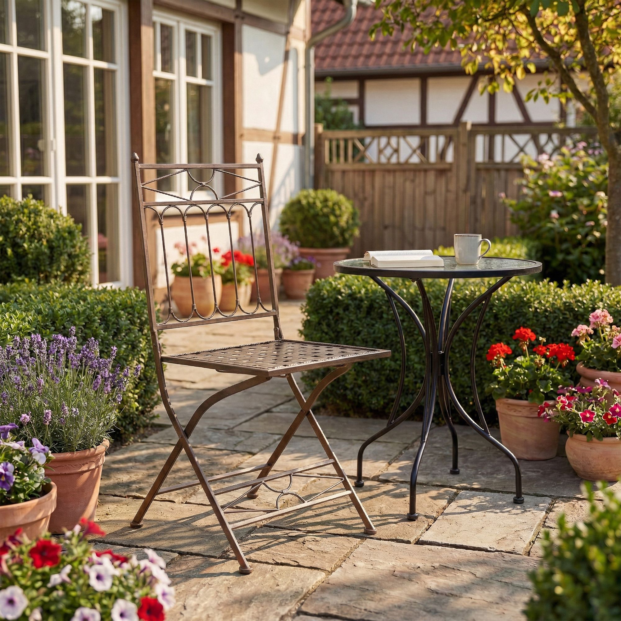 Set van 2 opvouwbare tuinstoelen Asina
