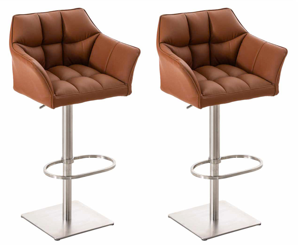 Set van 2 barkrukken Damaso van kunstleer