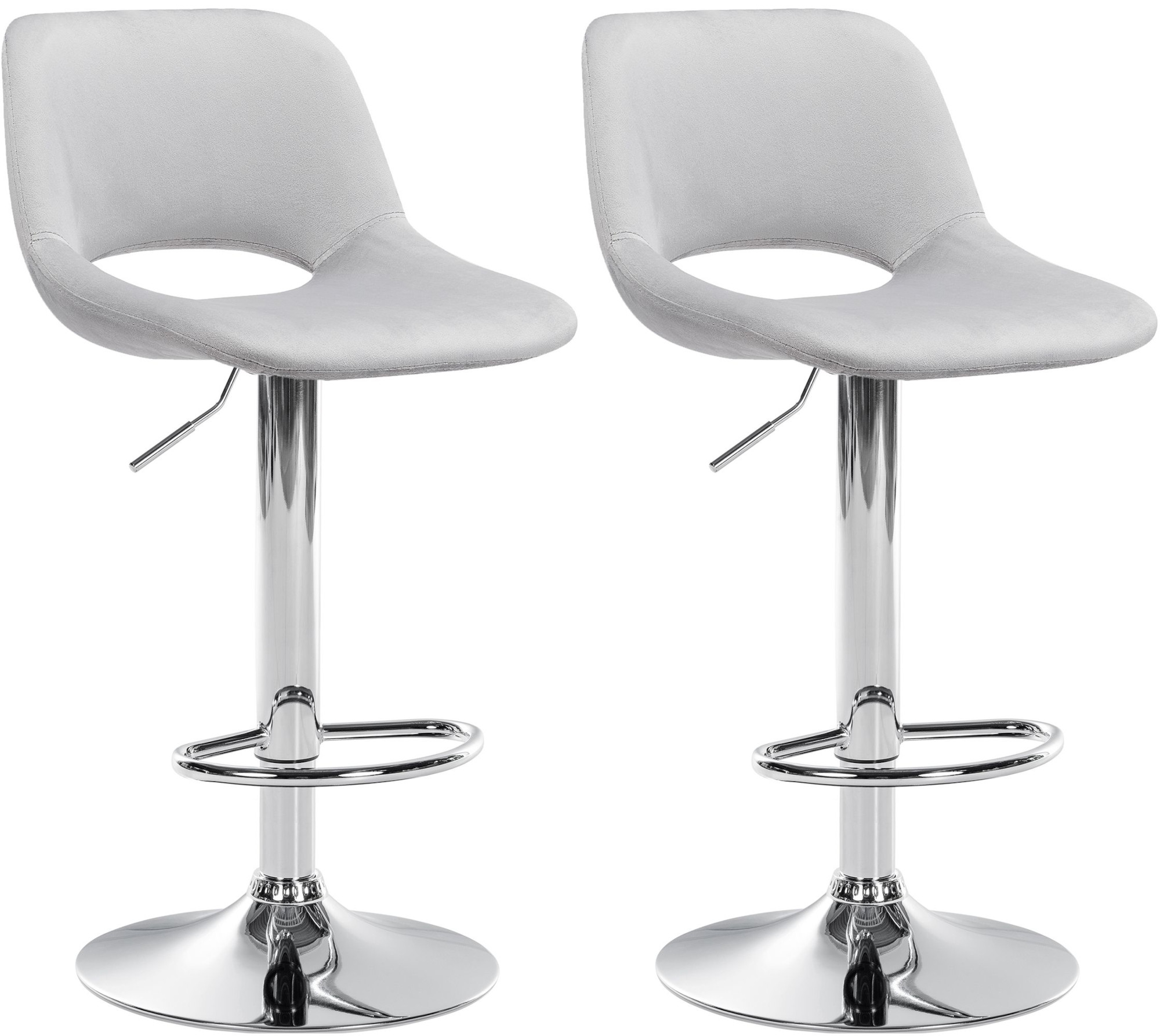 Set van 2 barkrukken Camden fluweel