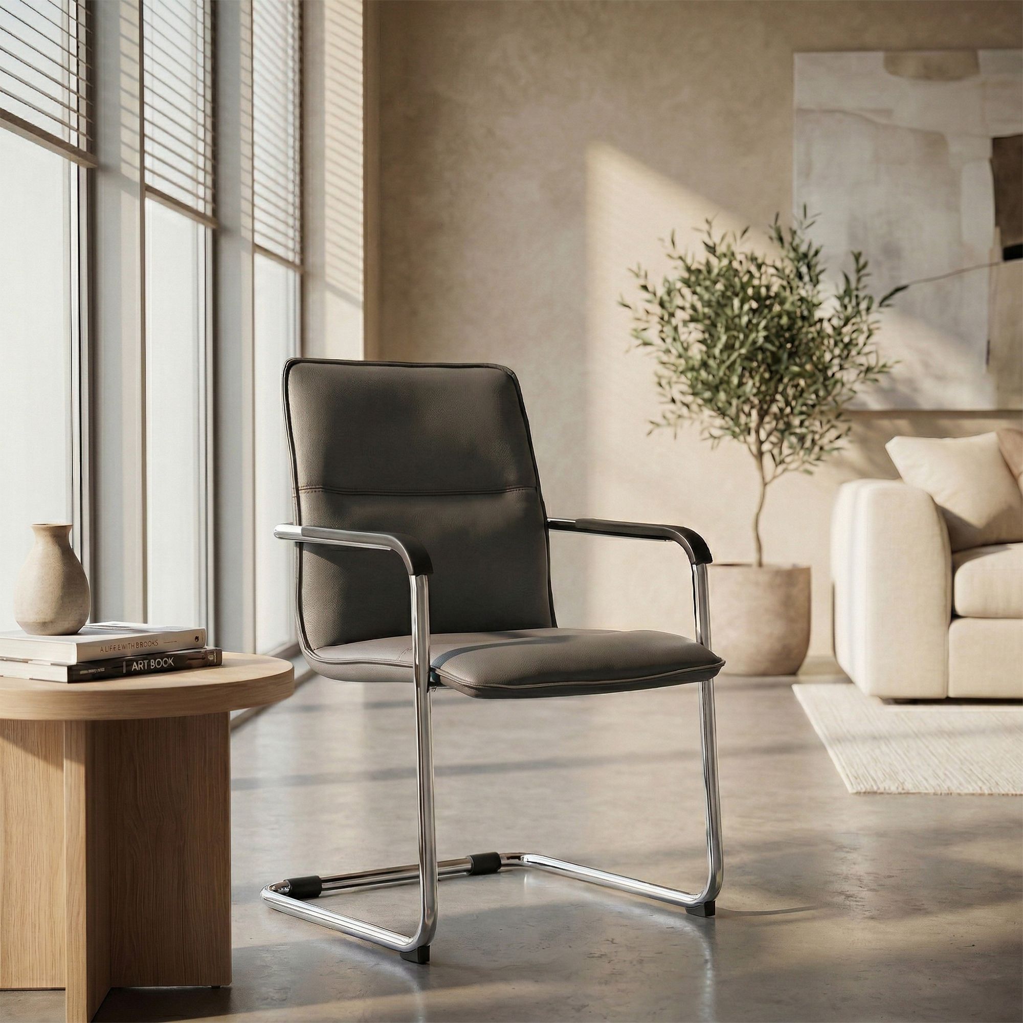 2-delige set sledestoelen Seattle van kunstleer