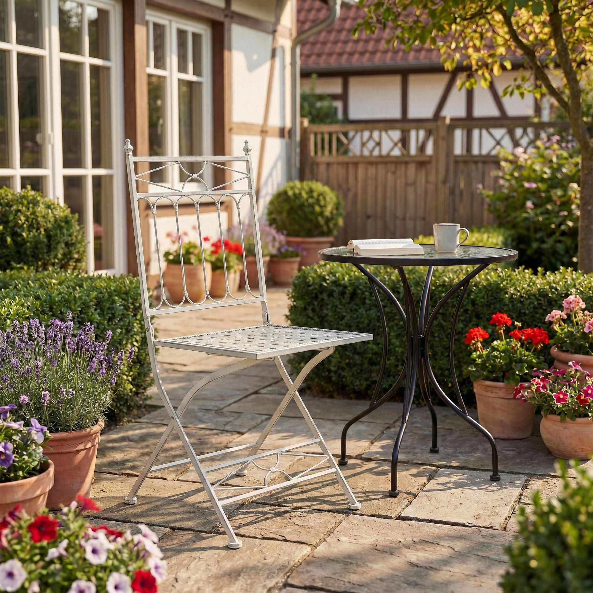 Set van 2 opvouwbare tuinstoelen Asina