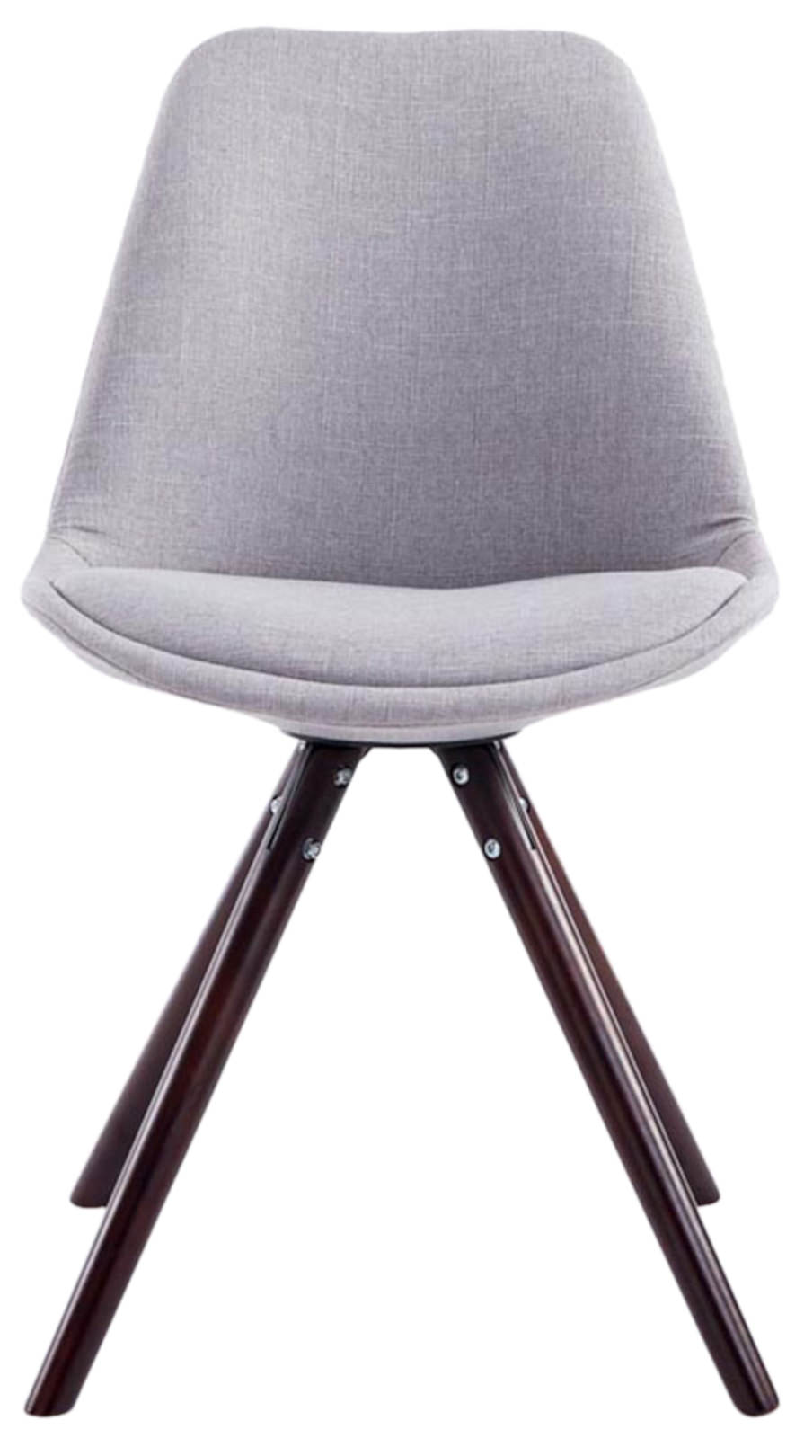 Set van 4 eetkamerstoelen Toulouse stof rond