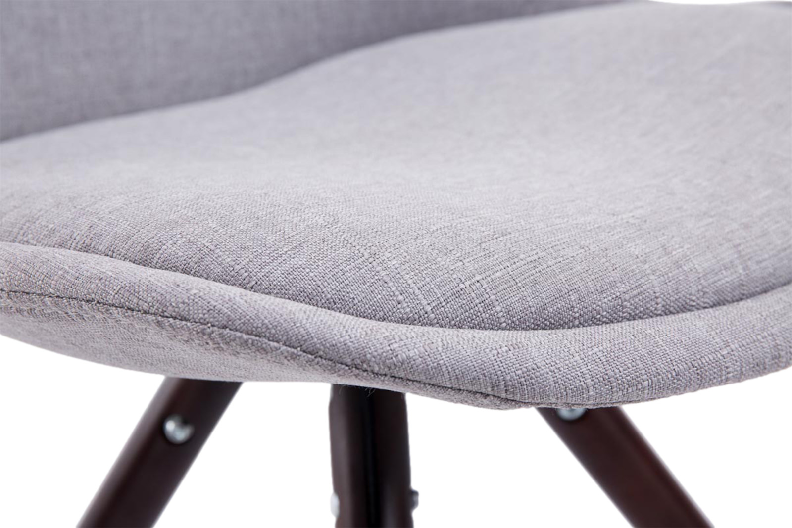 Set van 4 eetkamerstoelen Toulouse stof rond