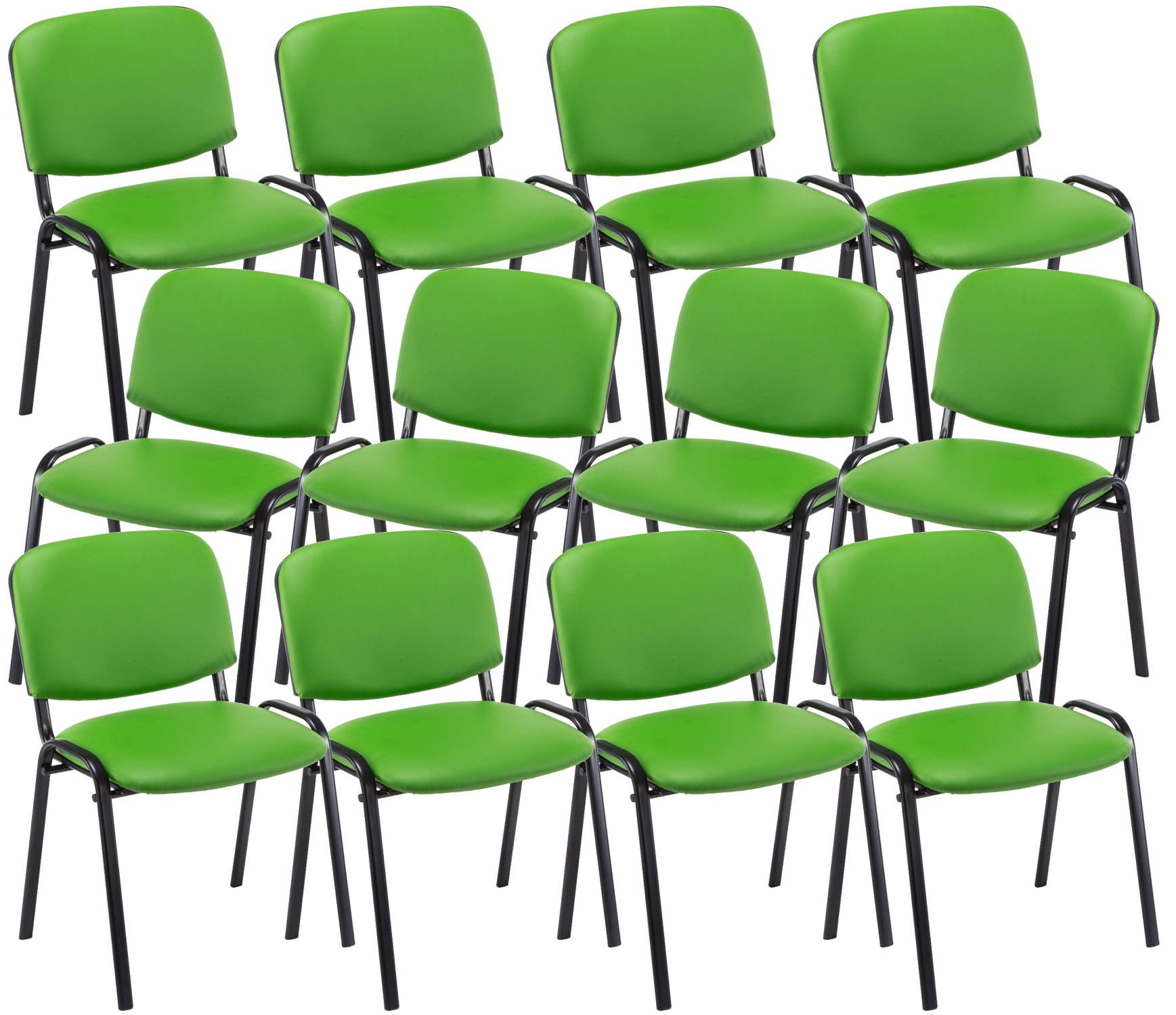 12er set bezoekersstoel Ken Kunstleer