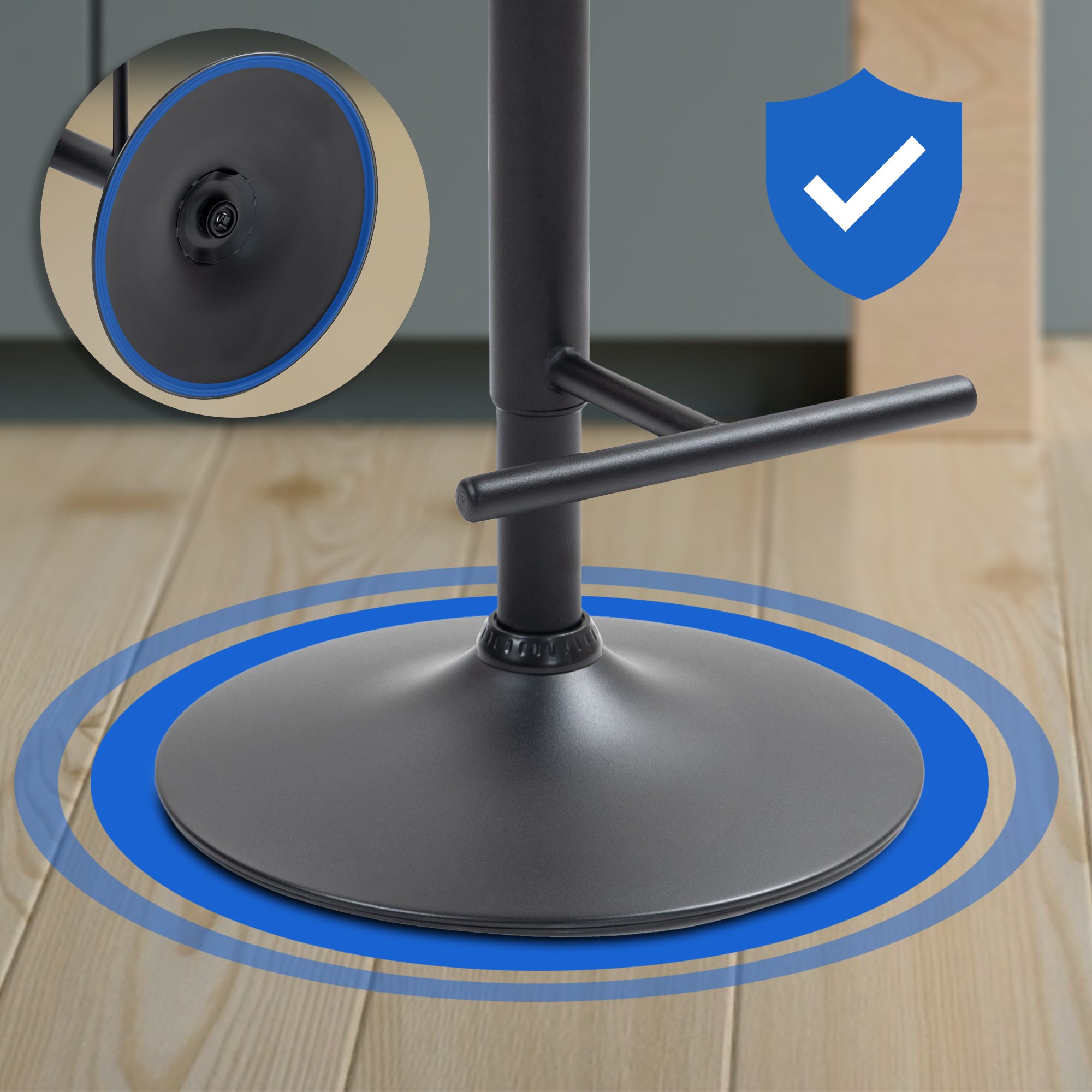 Set van 2 barkrukken Damar fluweel