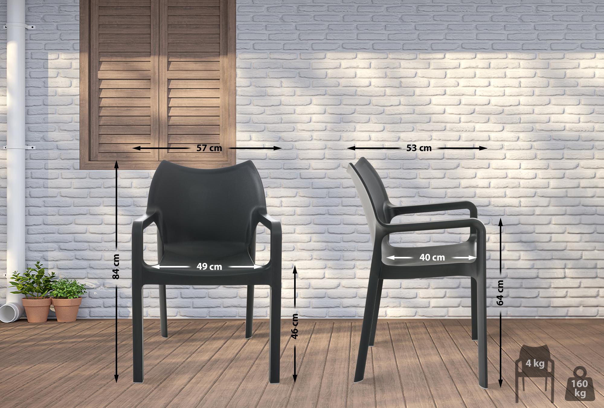 Tuinstoel Diva met Armleuning
