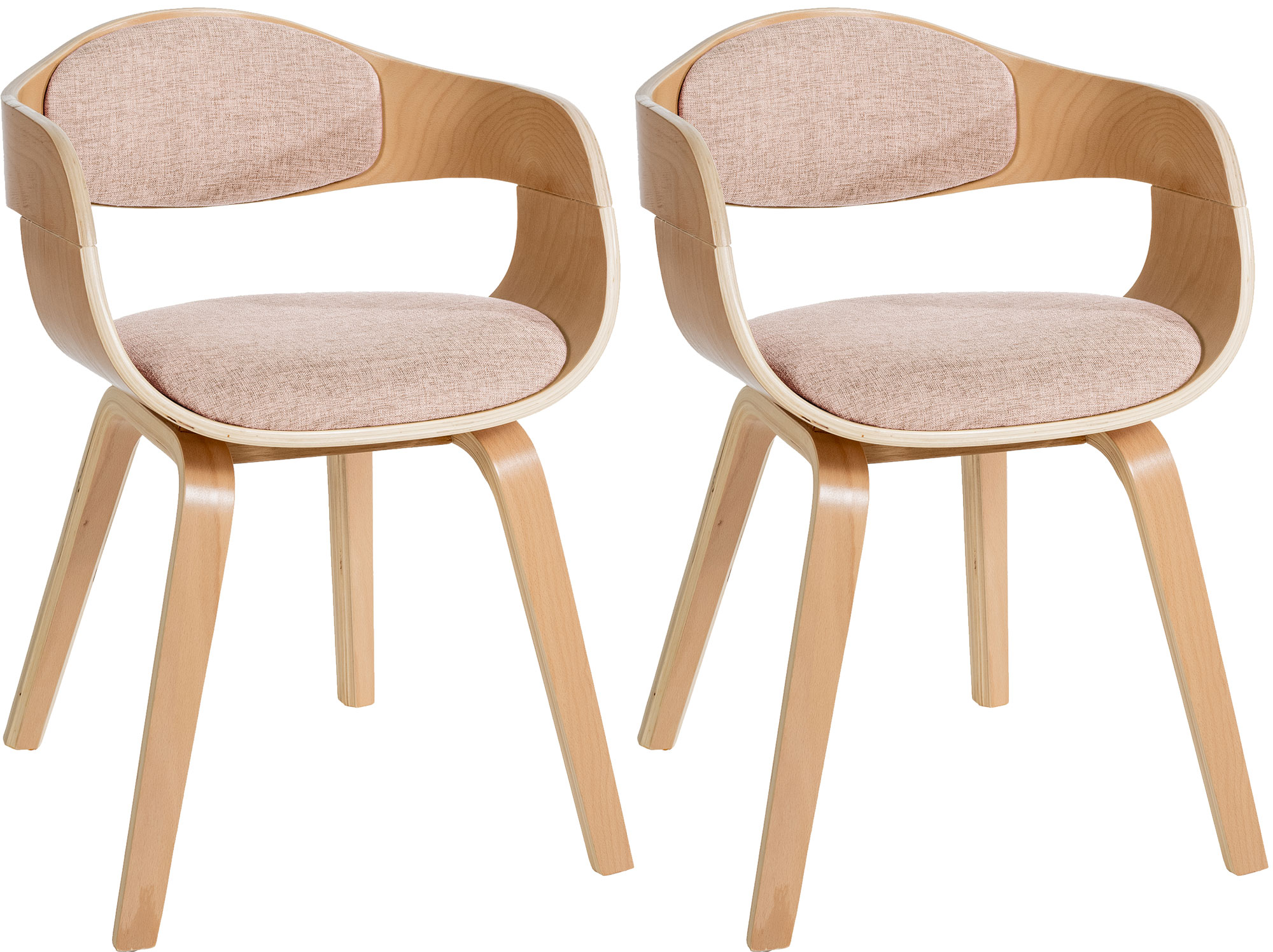 Set van 2 Kingston eetkamerstoelen Stof