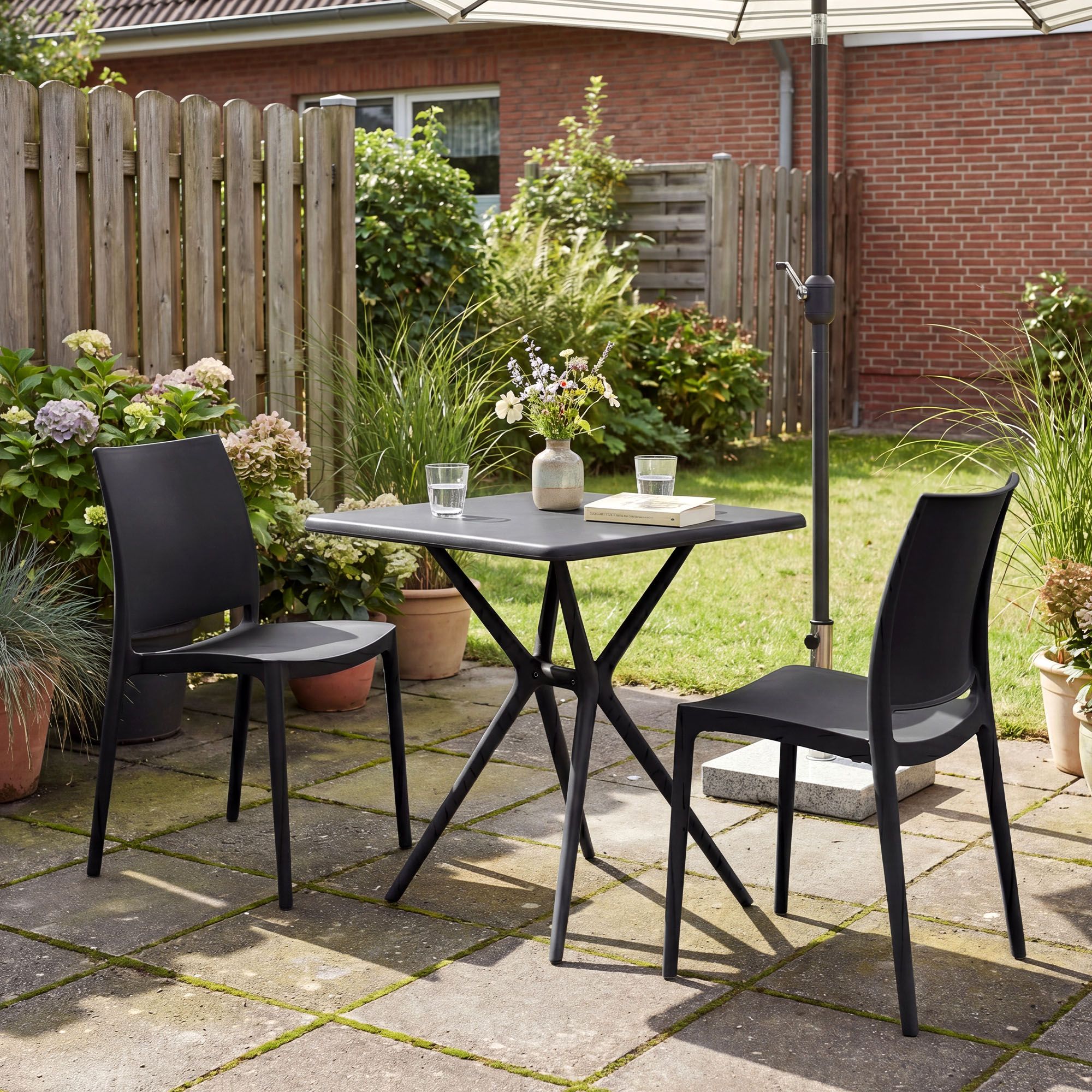 Tuinmeubelset Amino met 2 stoelen