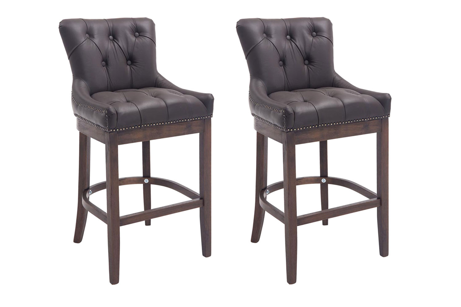 Set van 2 barkrukken Lakewood Leer