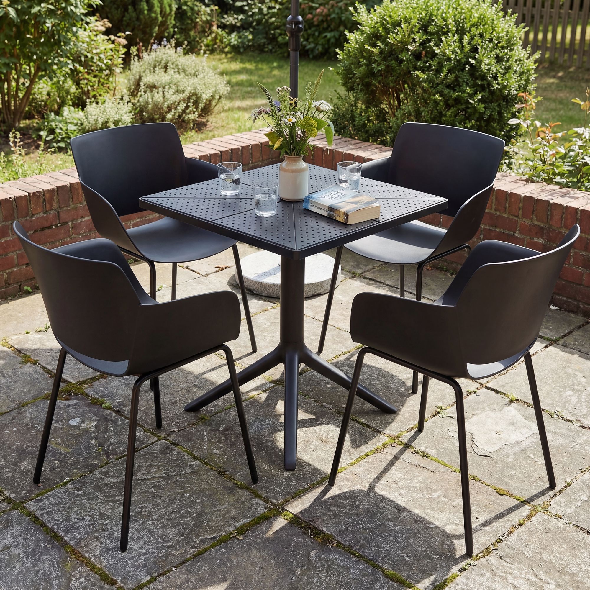 Tuinmeubelset Norva met 4 stoelen