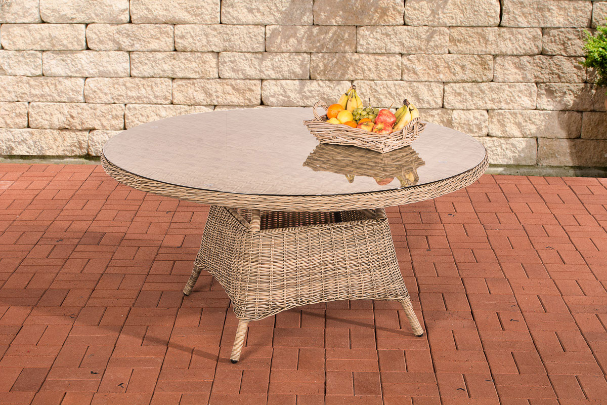 Wicker tuintafel STAVANGER, diameter 150 cm