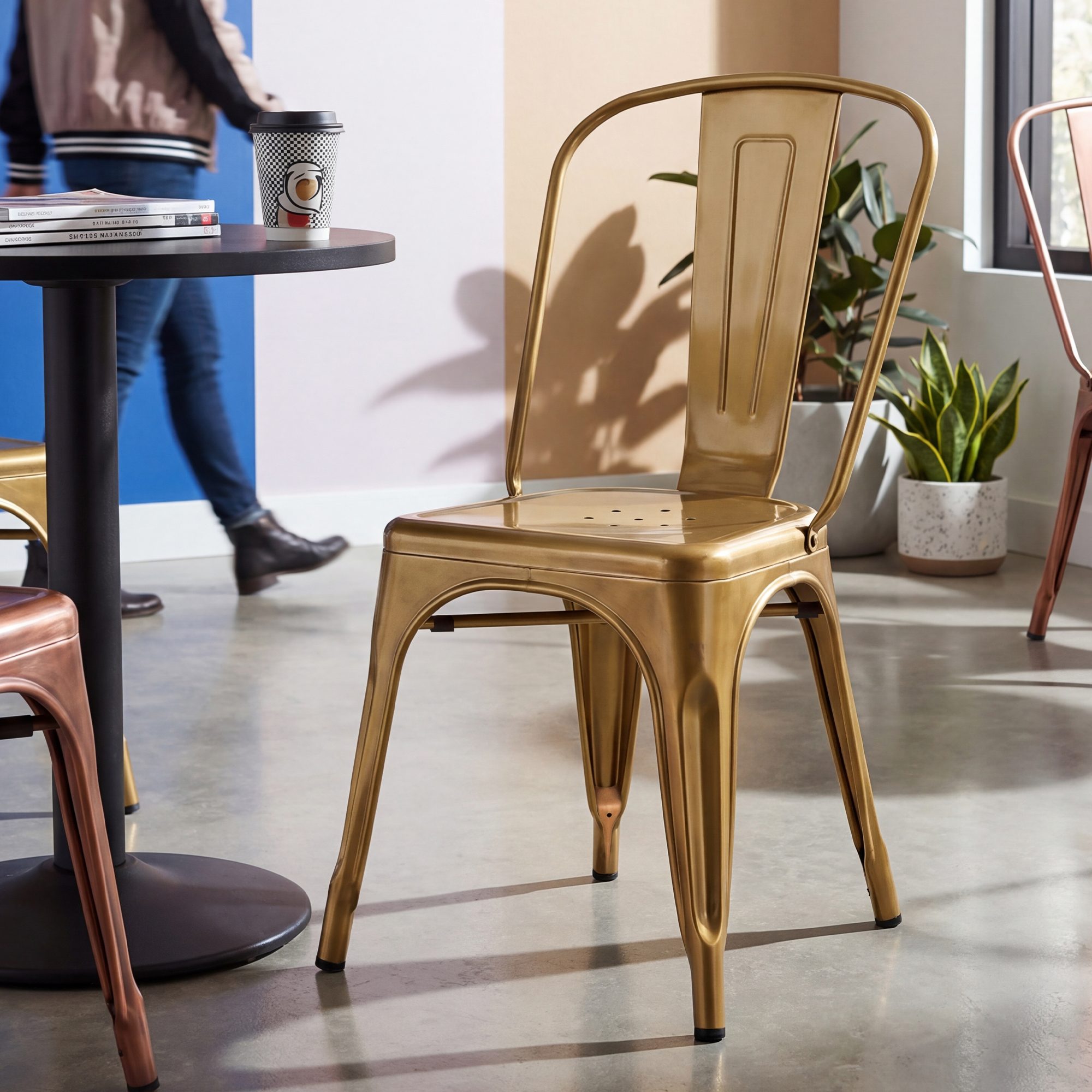 Set van 4 stapelstoelen Benedikt