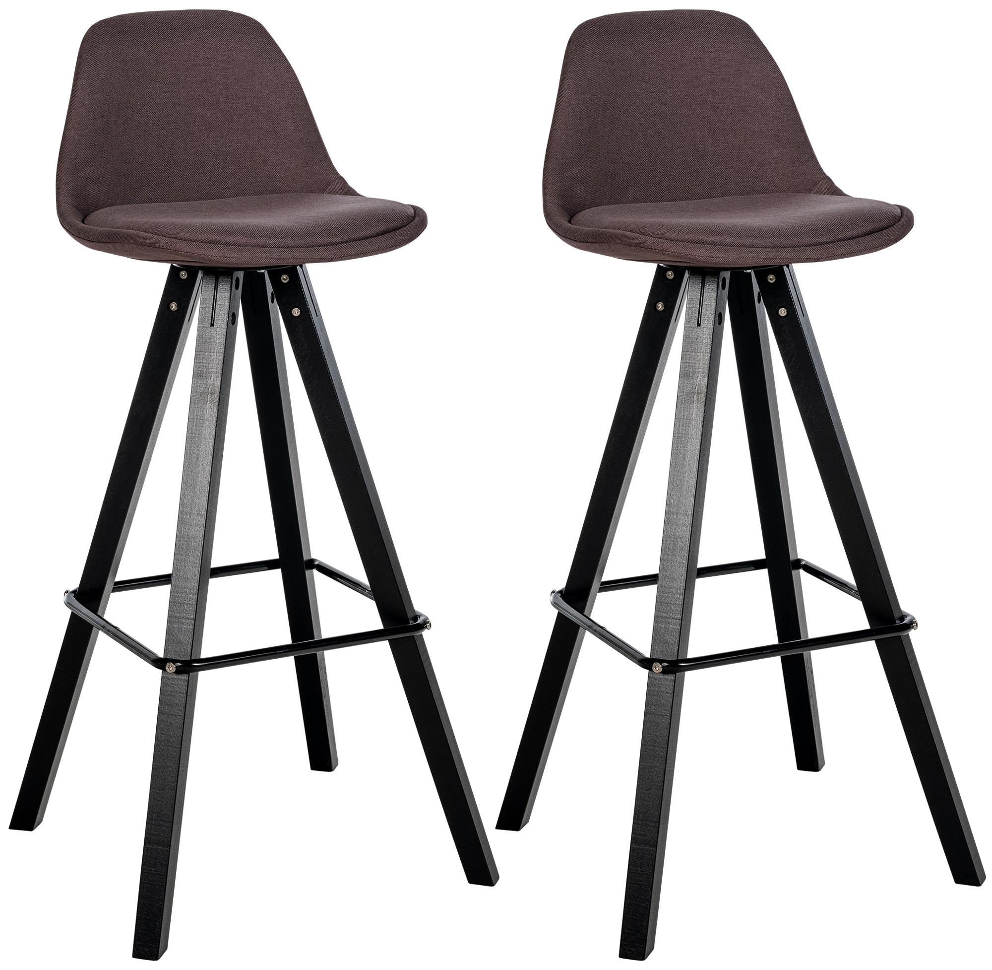 2er Set barkrukken Corbin stof Square