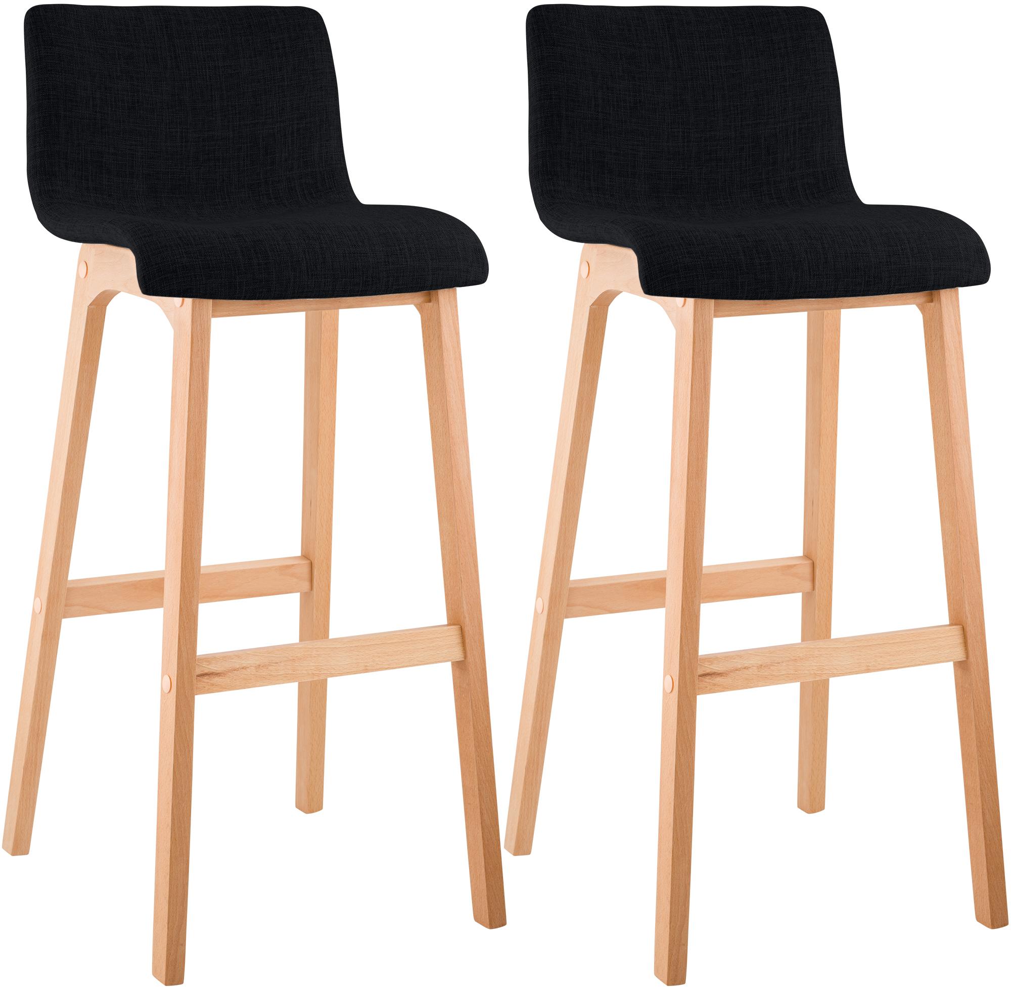 2x Barkruk Hover Stof 4-Pootsframe Natura
