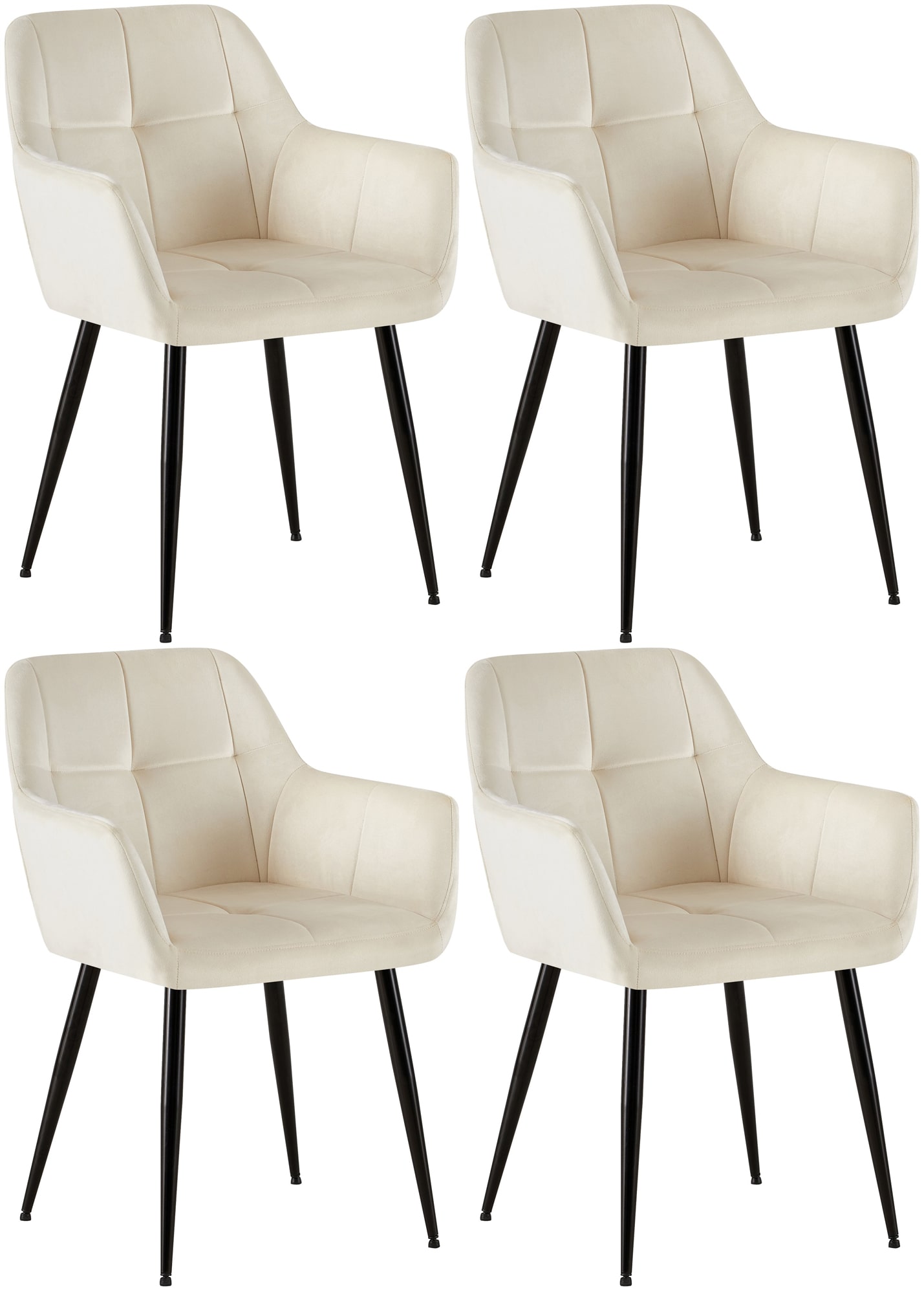 Set van 4 eetkamerstoelen Emia