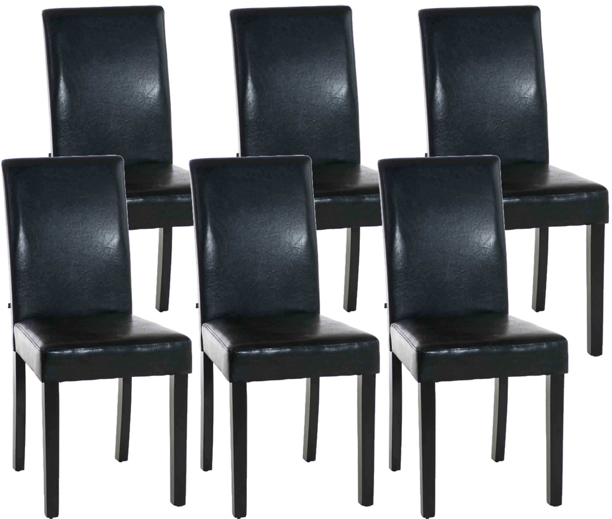 Set van 6 Eetkamerstoelen Ina Kunstleer