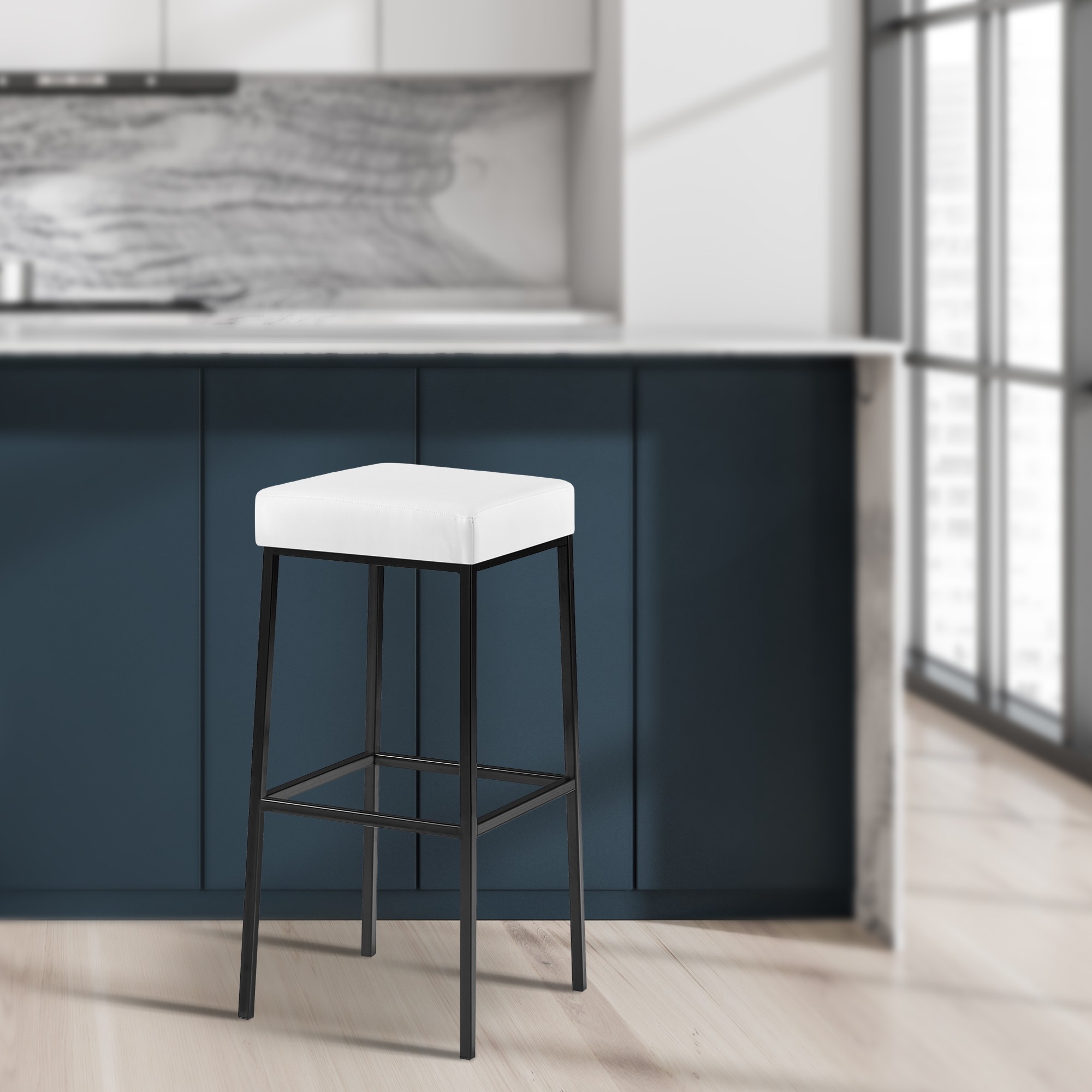 2x Barstoel Montreal Kunstleer