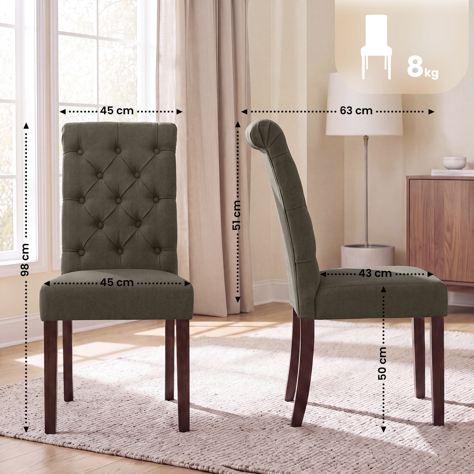 Eetkamerstoelen Lisburn - Set van 2