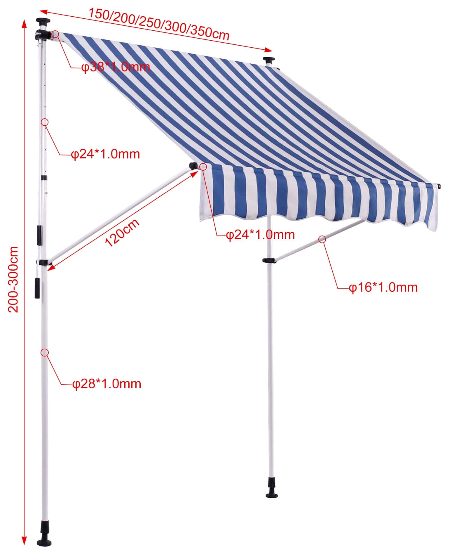 Klem zonnescherm Westerly