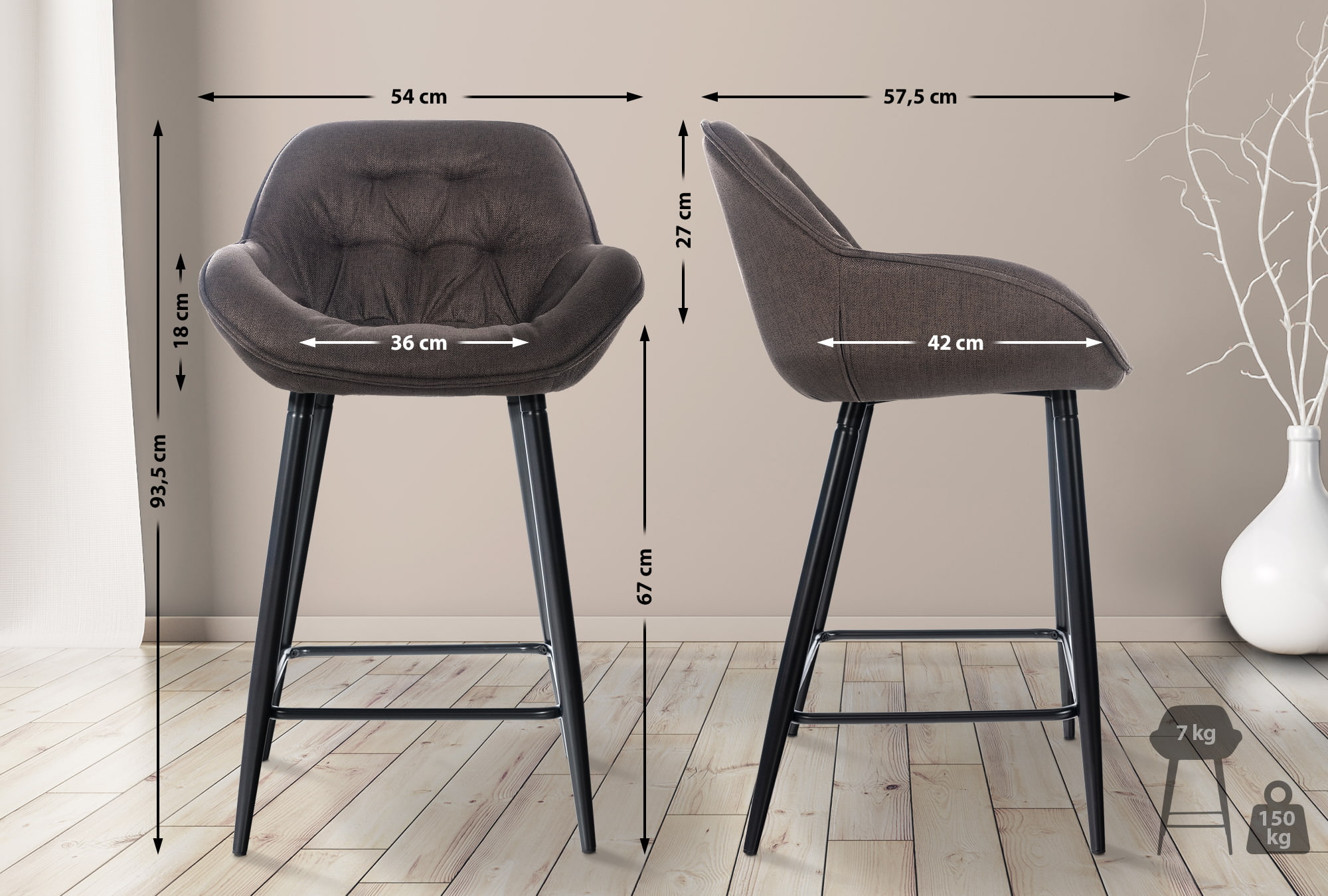 Set van 2 barkrukken Gibson