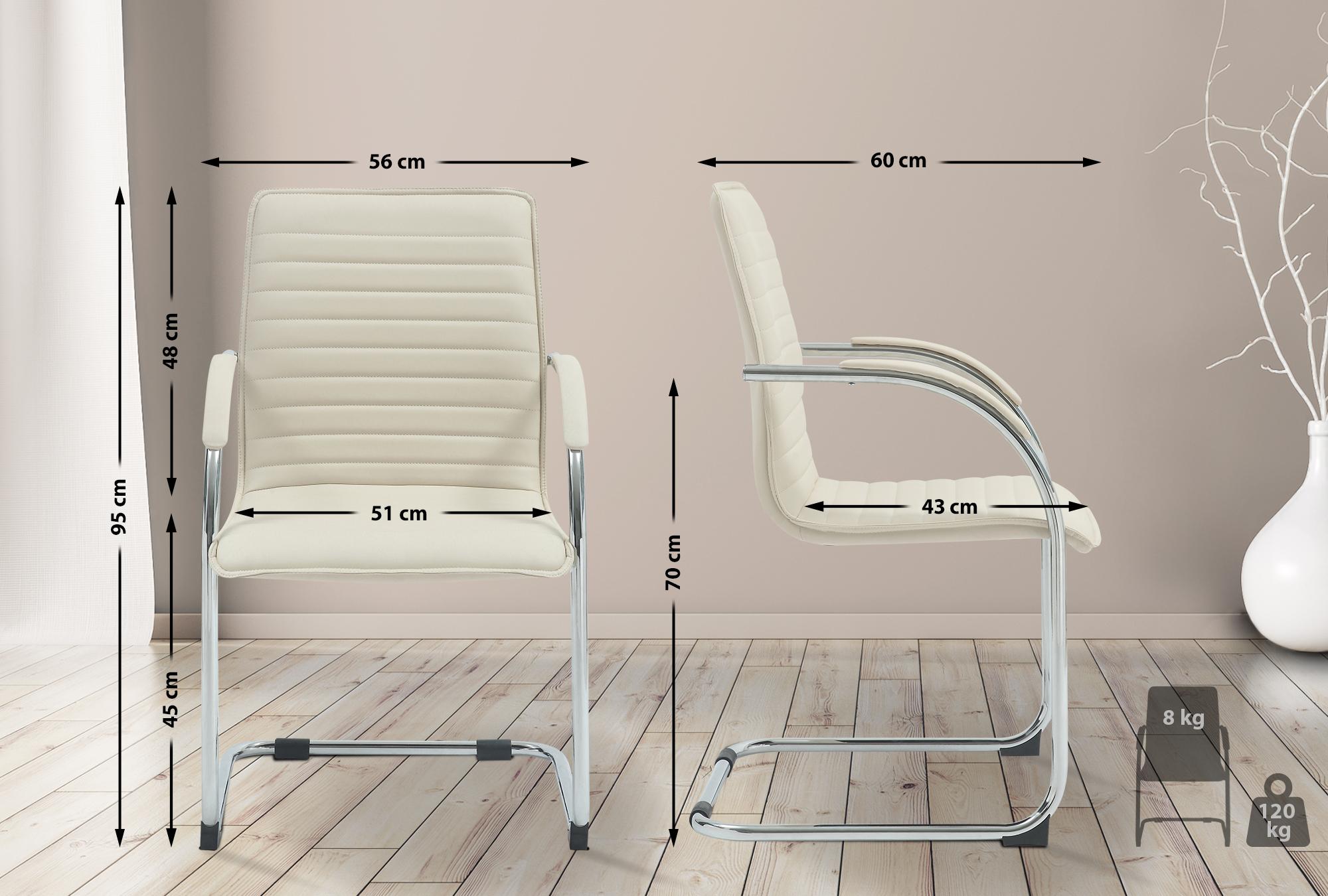 Set van 2 Eetkamerstoelen Tira kunstleer