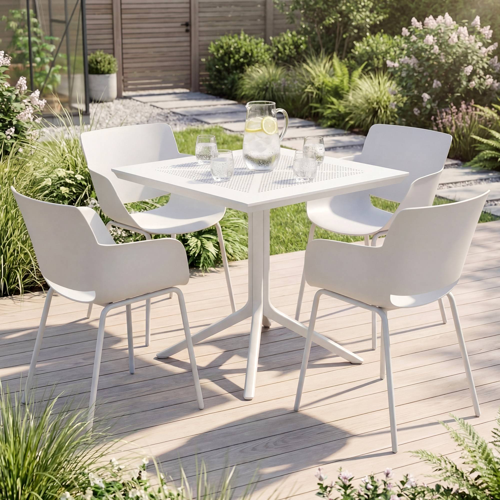 Tuinmeubelset Lirra met 4 stoelen