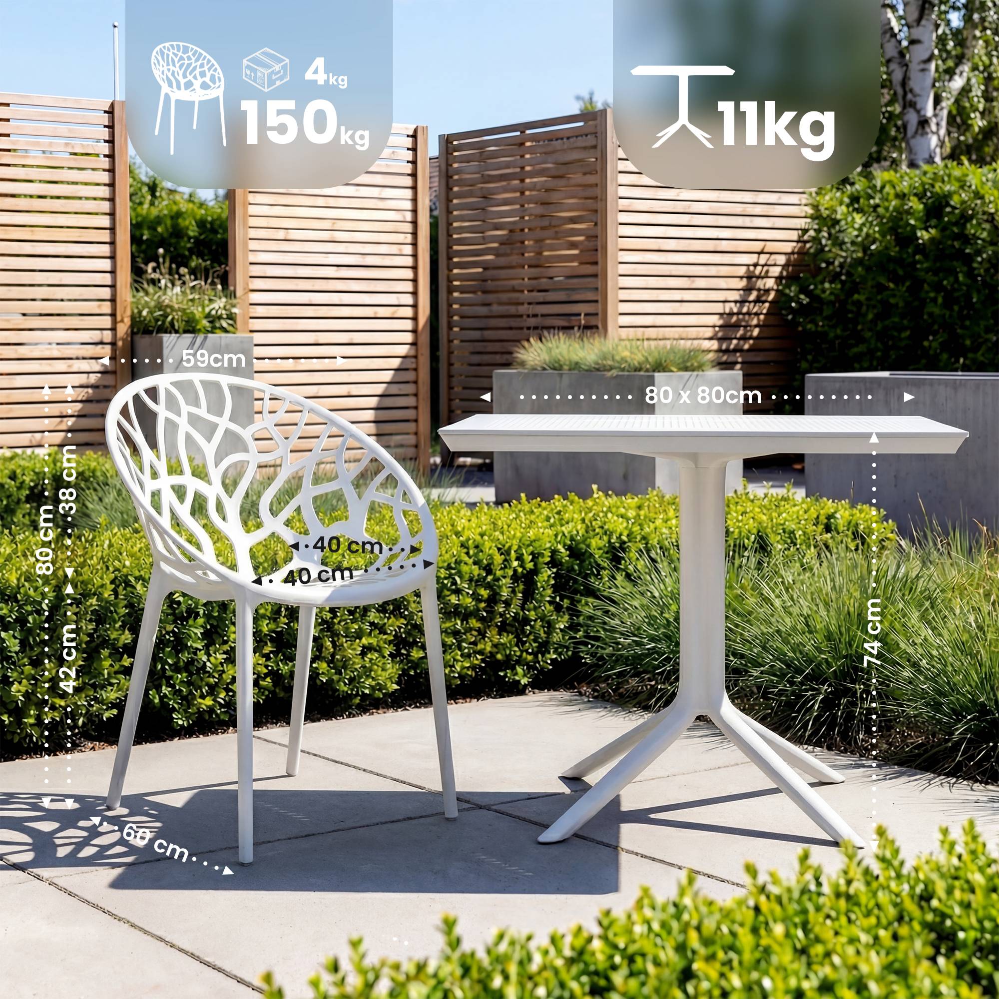 Tuinset Avara met 2 stoelen
