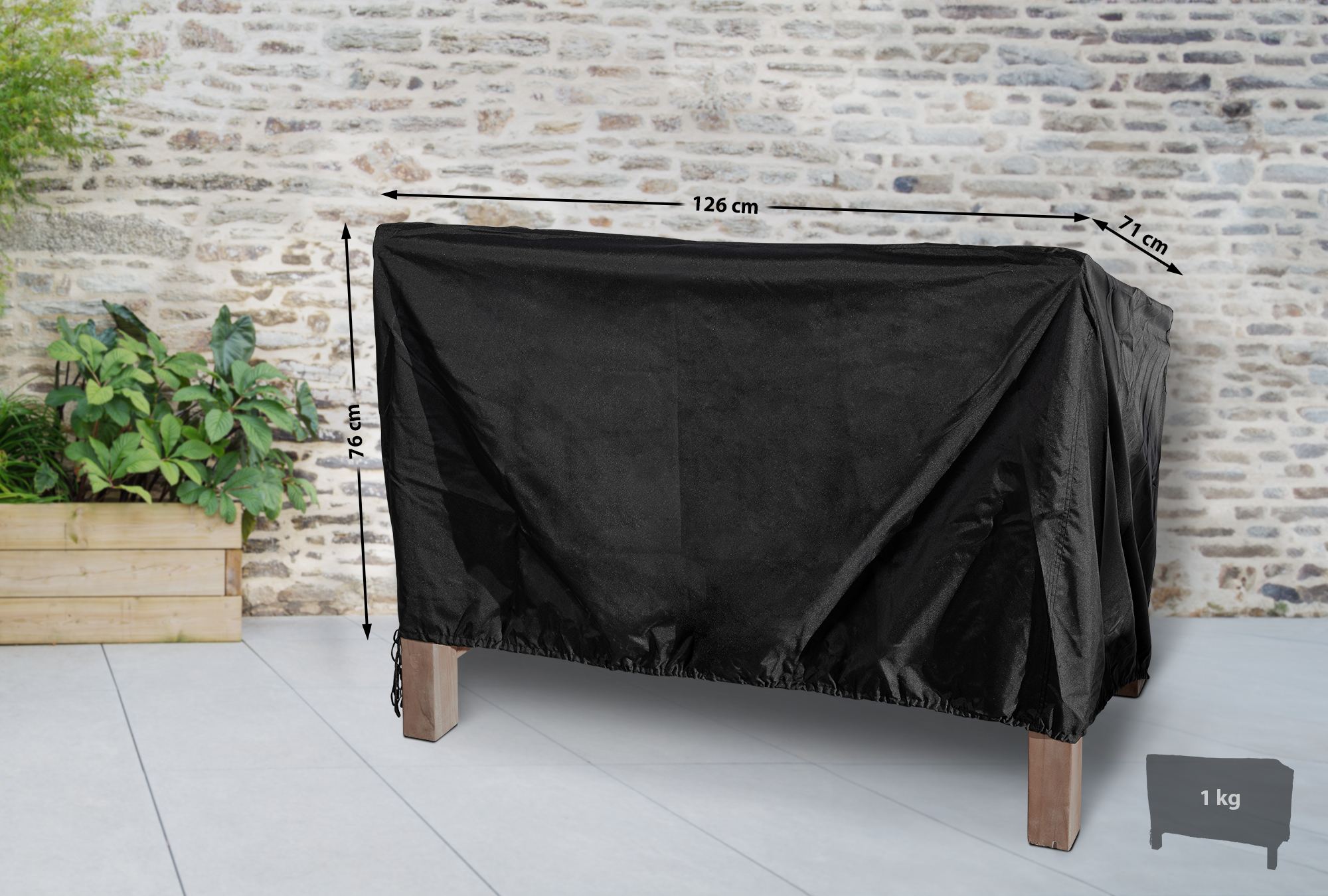 Beschermhoes tuinbank tot 120cm